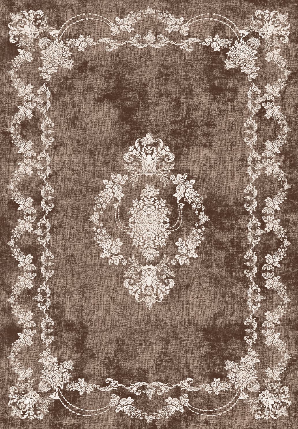 Wilton-teppe - Taknis (brun) (Størrelse: 160 x 230 cm)