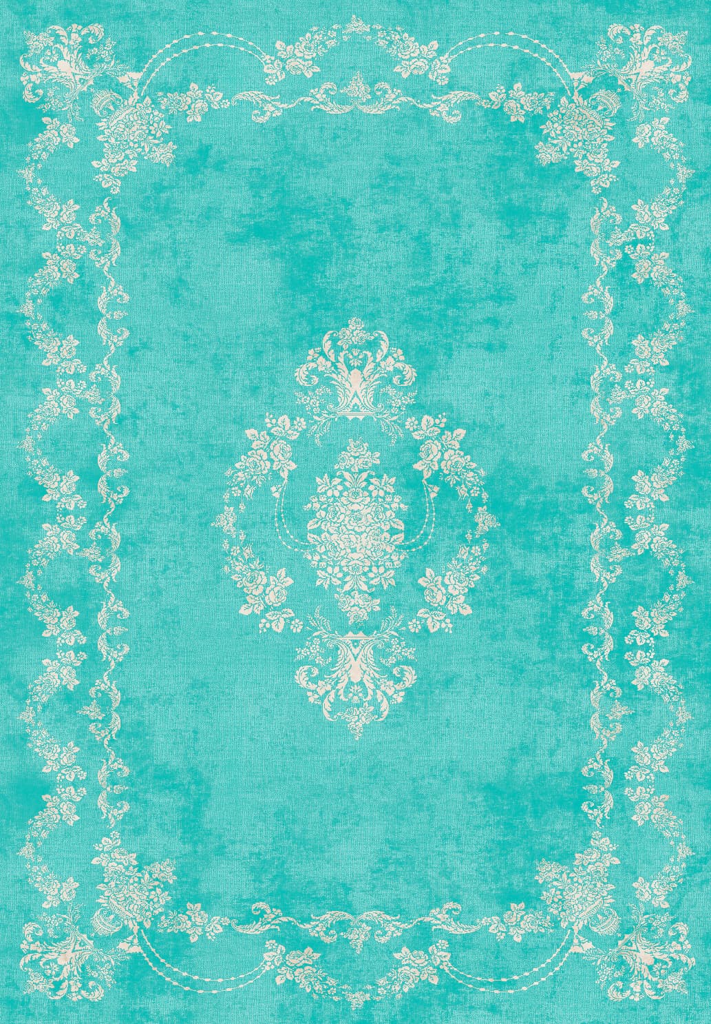 Wilton-teppe - Taknis (turkis) (Størrelse: 160 x 230 cm)