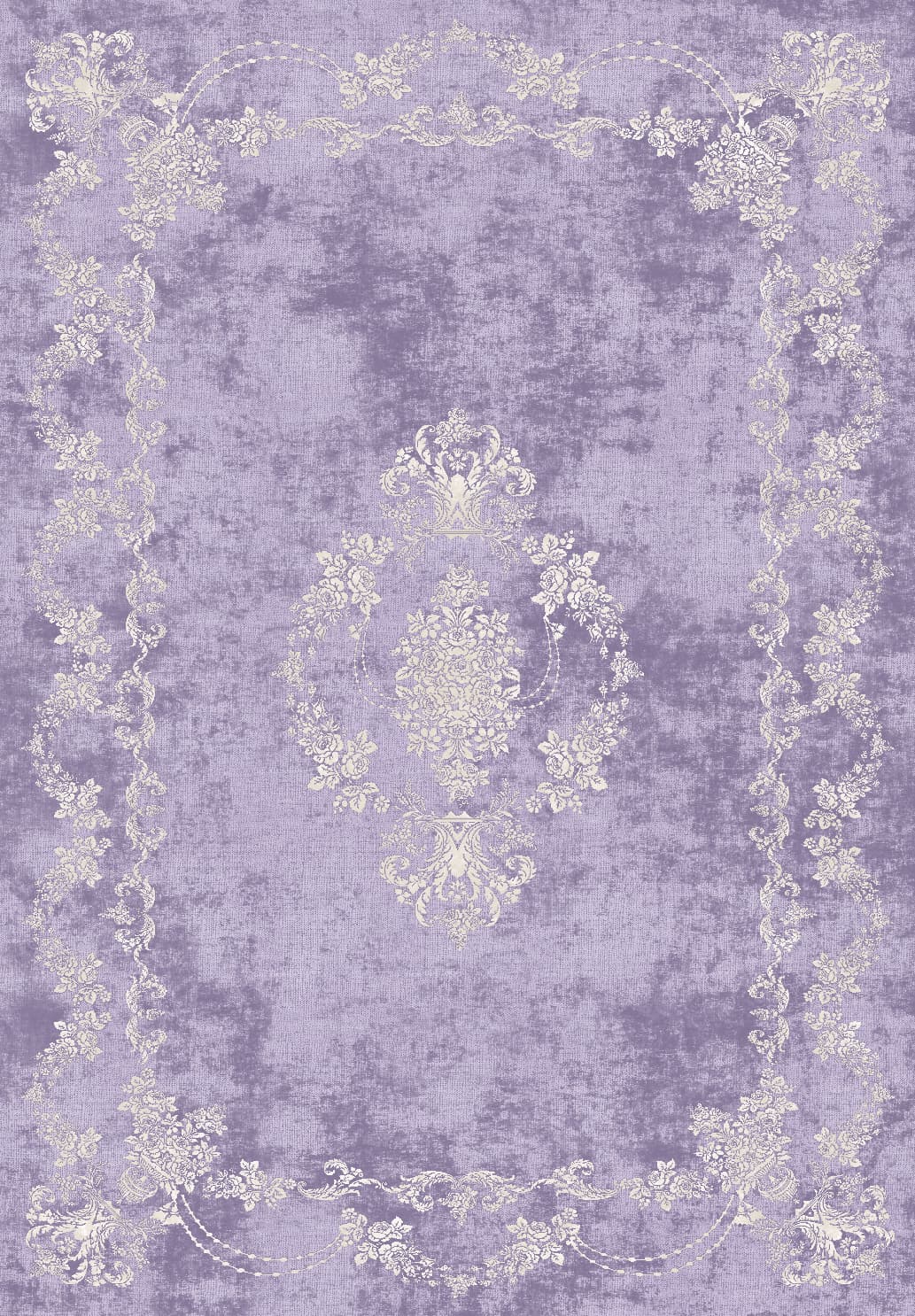 Wilton-teppe - Taknis (lys lilla) (Størrelse: 240 x 340 cm)