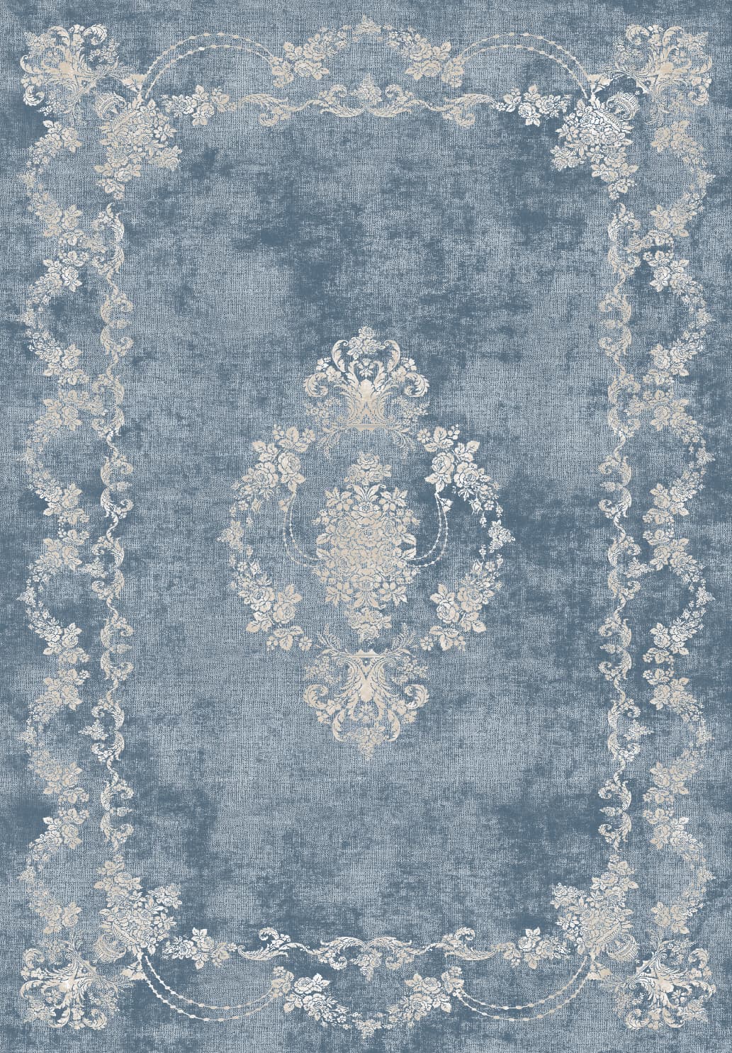 Wilton-teppe - Taknis (lyse blå) (Størrelse: 240 x 340 cm)