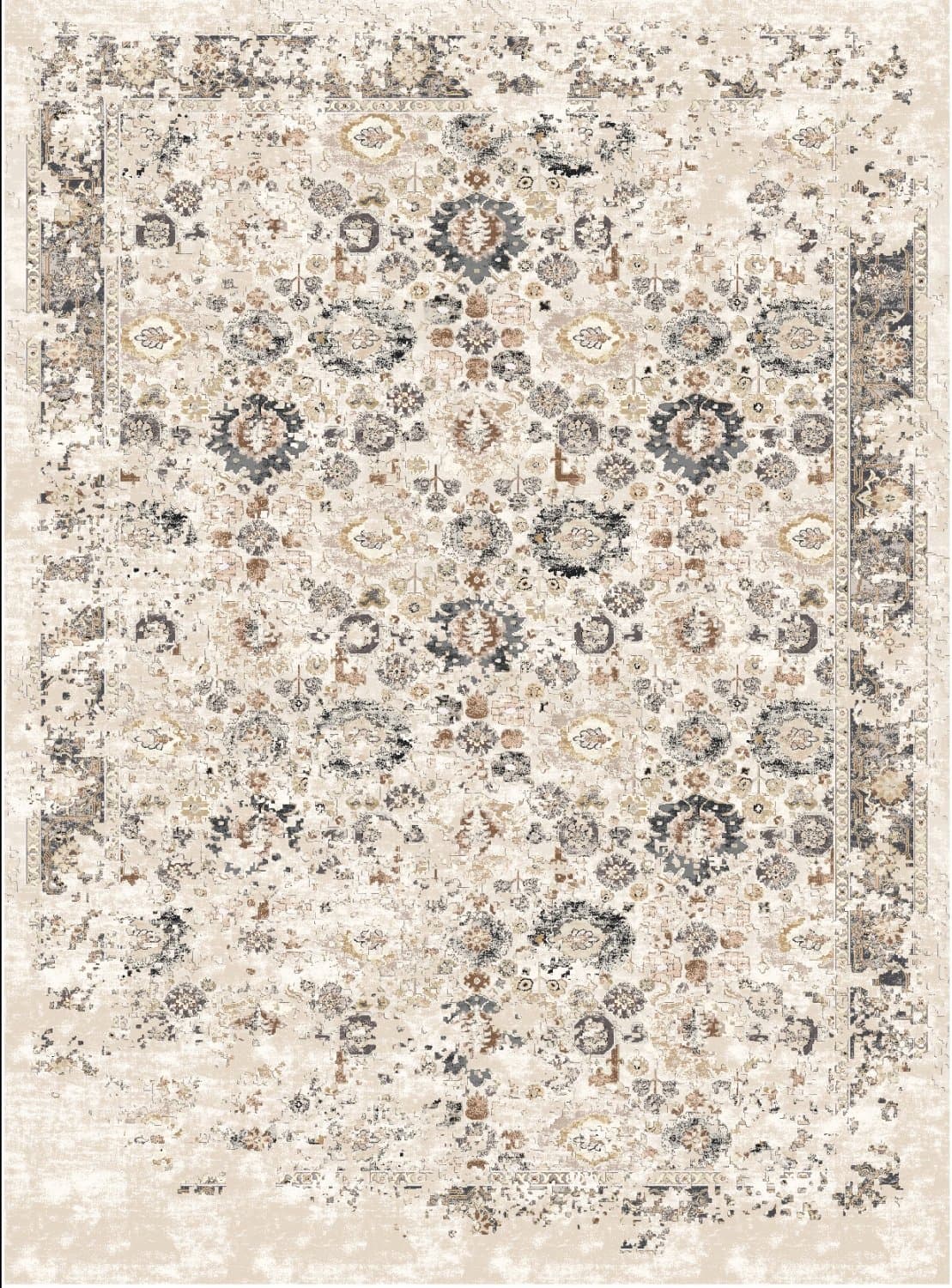 Wilton-teppe - Toujane (grå) (Størrelse: 250 x 350 cm)