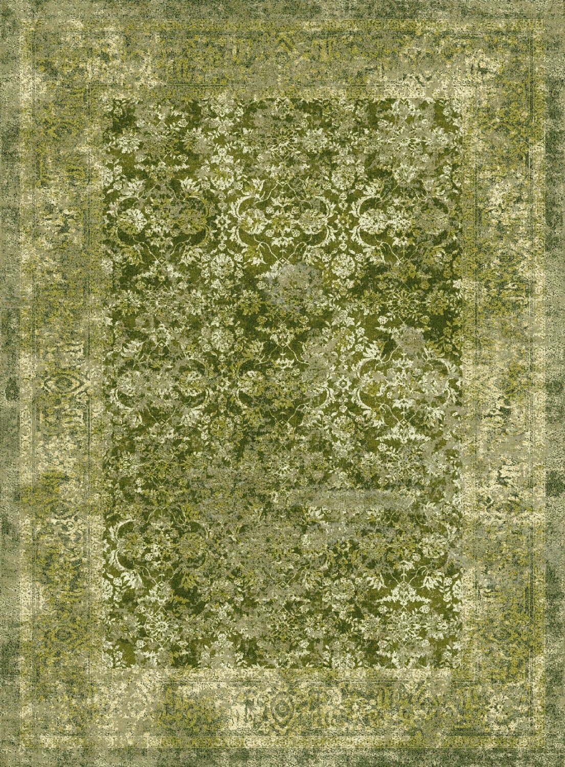 Wilton-teppe - Denizli (grønn) (Størrelse: 290 x 390 cm)