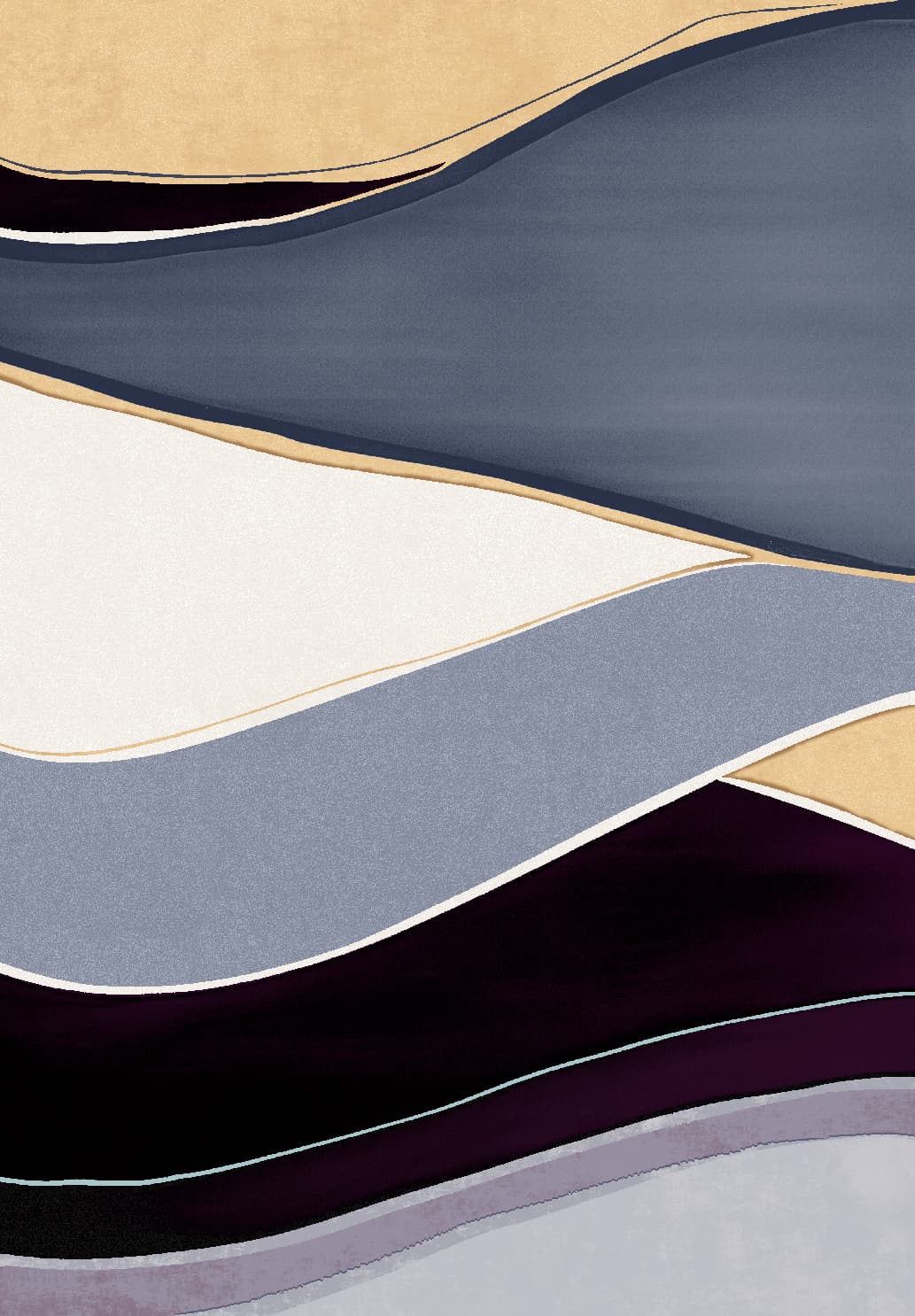 Wilton-teppe - Gaia (blå/multi) (Størrelse: 200 x 280 cm)