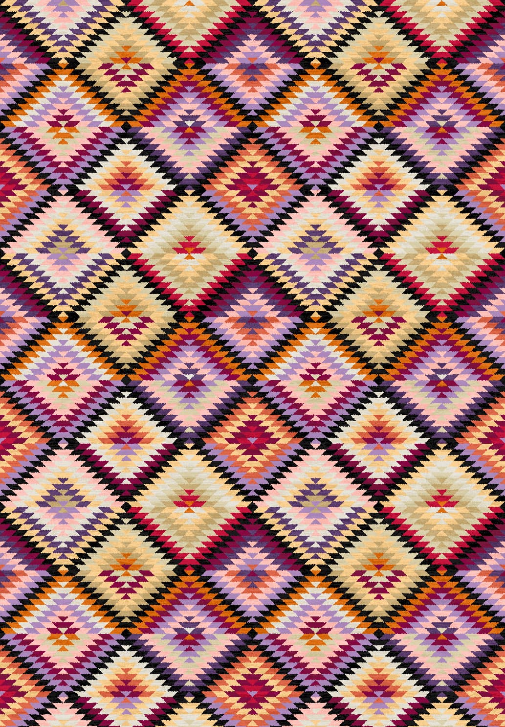 Wilton-teppe - Deia (rosa/multi) (Størrelse: 200 x 280 cm)