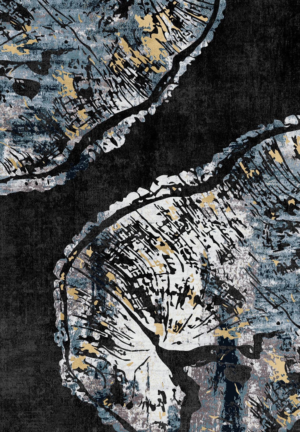 Wilton-teppe - Tamsim (svart/multi) (Størrelse: 200 x 280 cm)