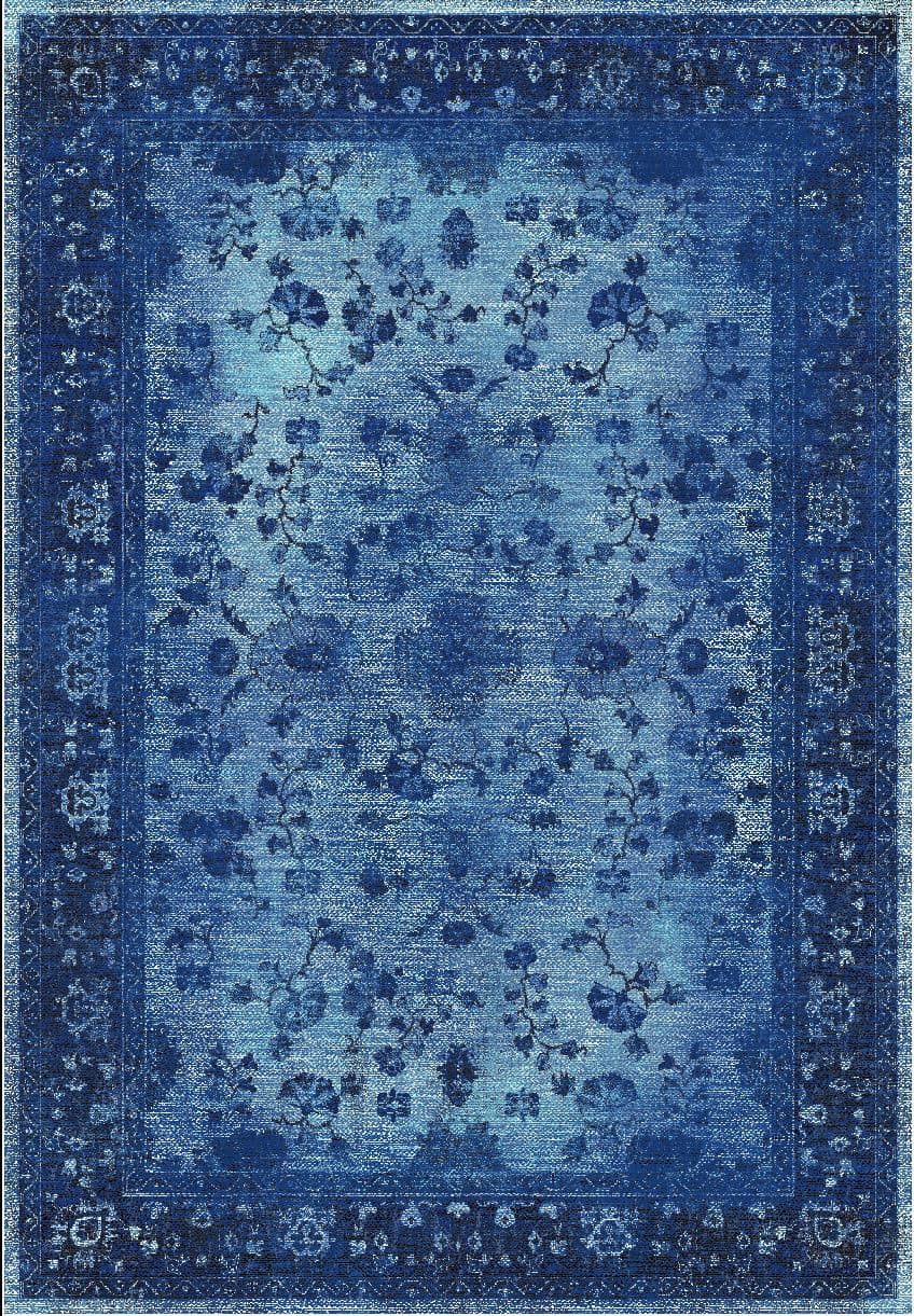 Wilton-teppe - Gombalia (blå) (Størrelse: 240 x 340 cm)