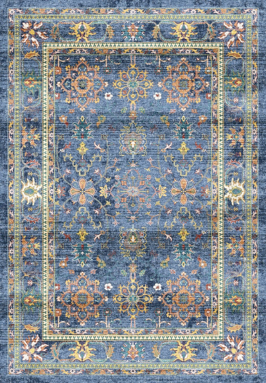 Wilton-teppe - Livley (mørke blå) (Størrelse: 160 x 230 cm)