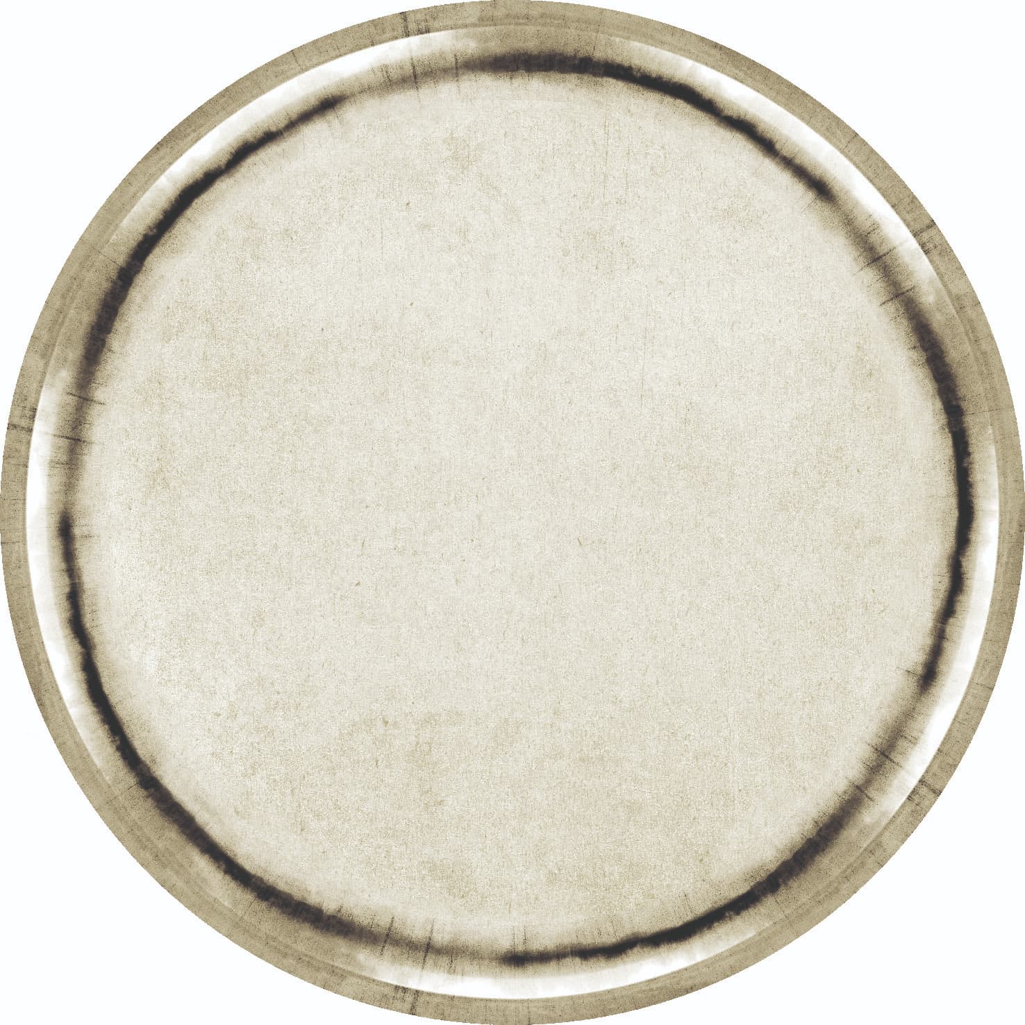 Rundt teppe - Arriate (beige/grå) (Størrelse: Ø 200 cm)