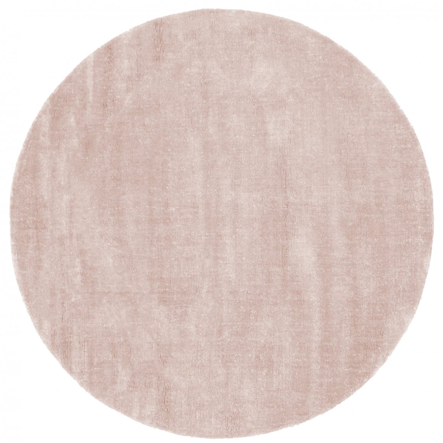 Rundt teppe - Recycled PET with viscose look (lysebrun) (Størrelse: Ø 240 cm)