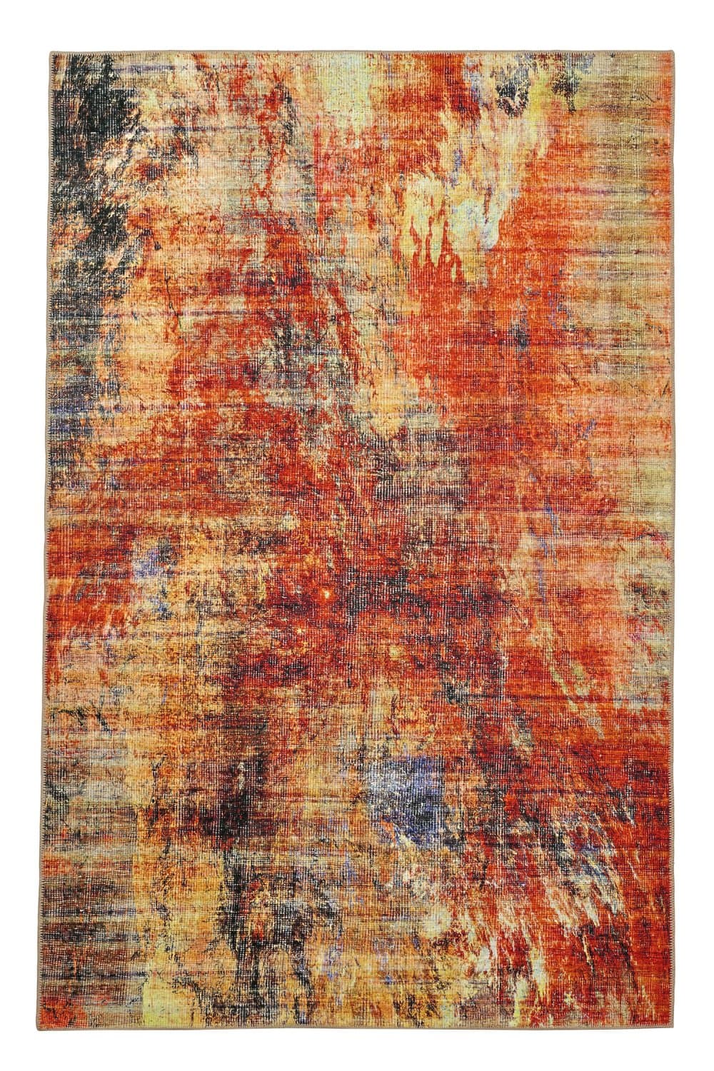Flatvevd teppe - Bechar (rød/multi) (Størrelse: 190 x 280 cm)