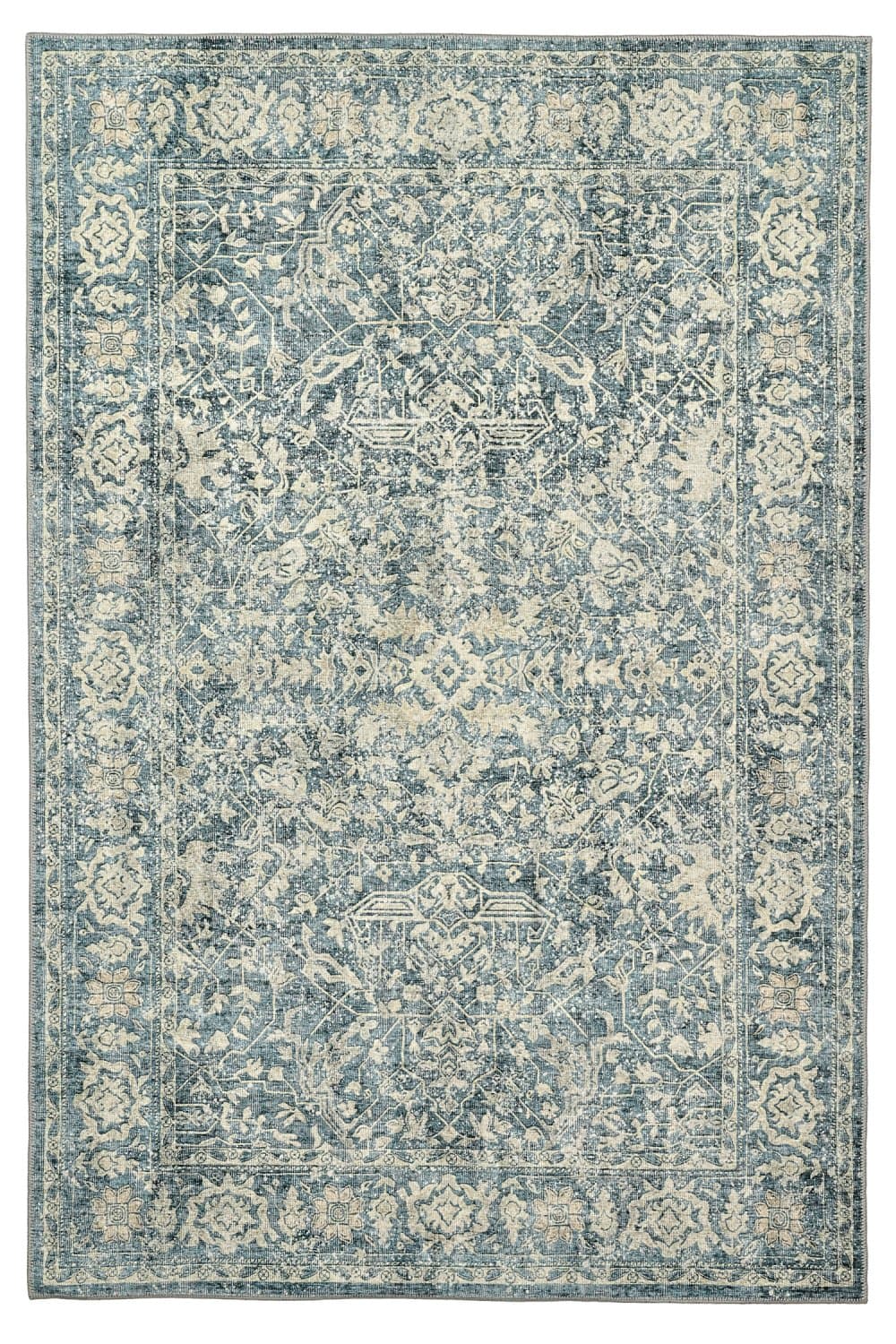 Flatvevd teppe - Meralis (blå) (Størrelse: 230 x 340 cm)