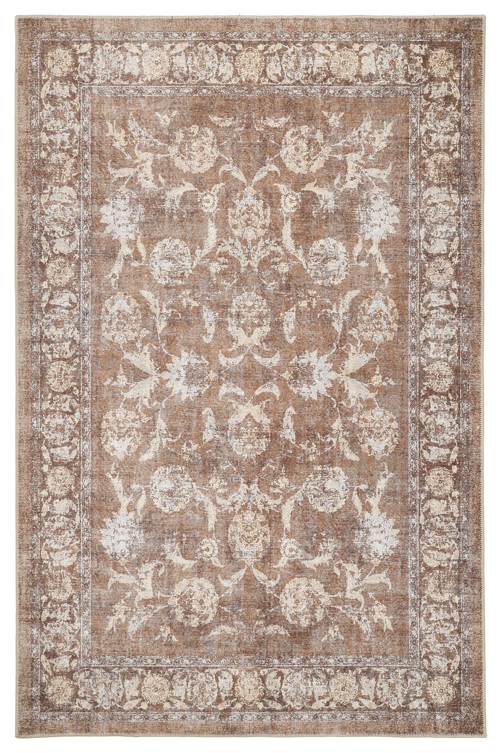 Flatvevd teppe - Adeleine (brun) (Størrelse: 190 x 280 cm)