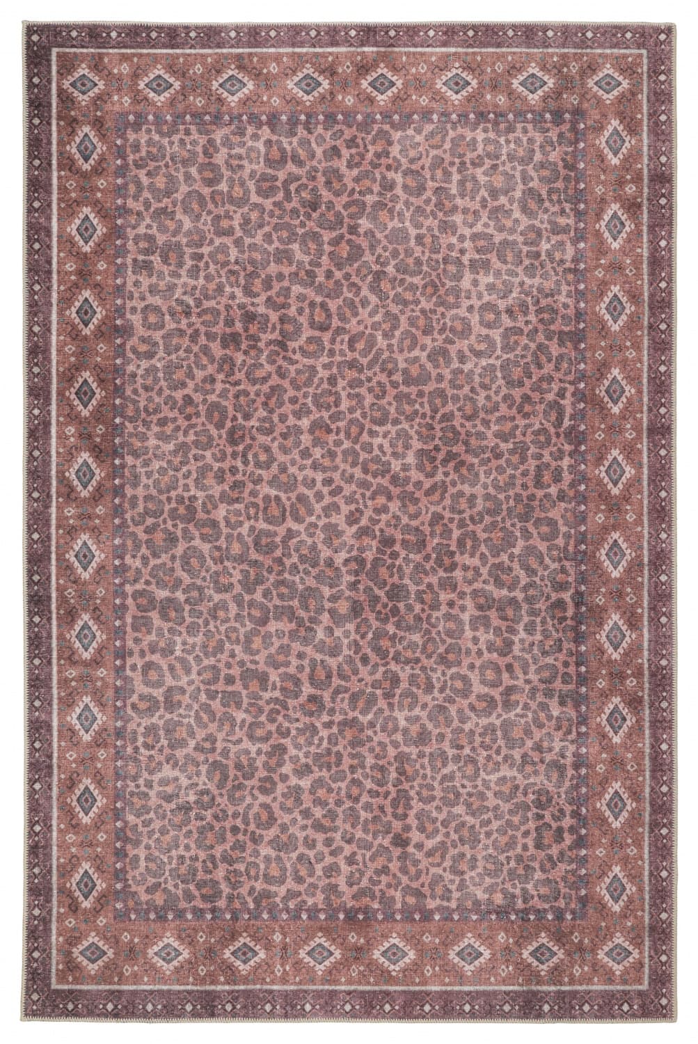 Flatvevd teppe - Gaborone (brun) (Størrelse: 230 x 340 cm)