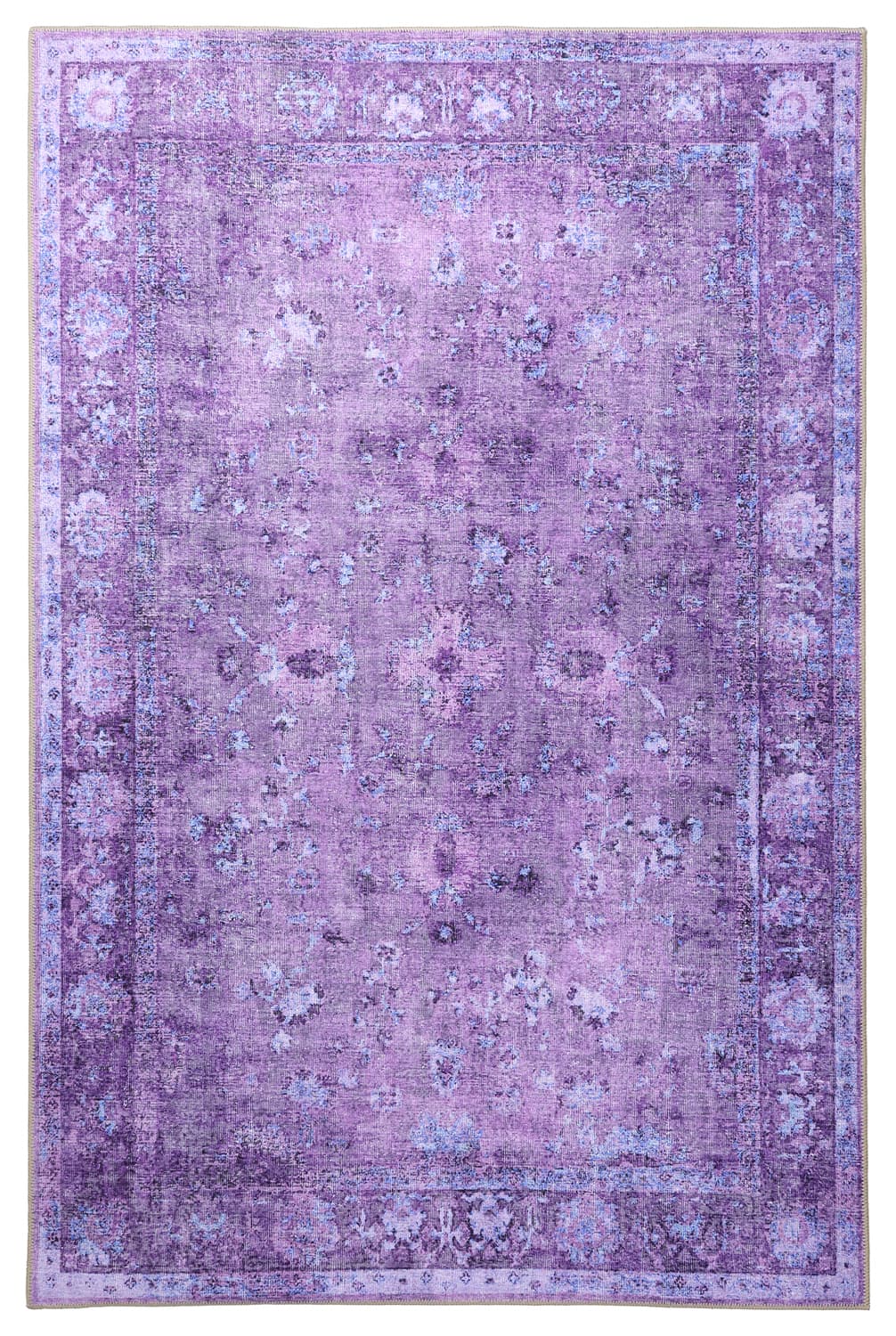 Flatvevd teppe - Gombalia (lilla) (Størrelse: 190 x 280 cm)