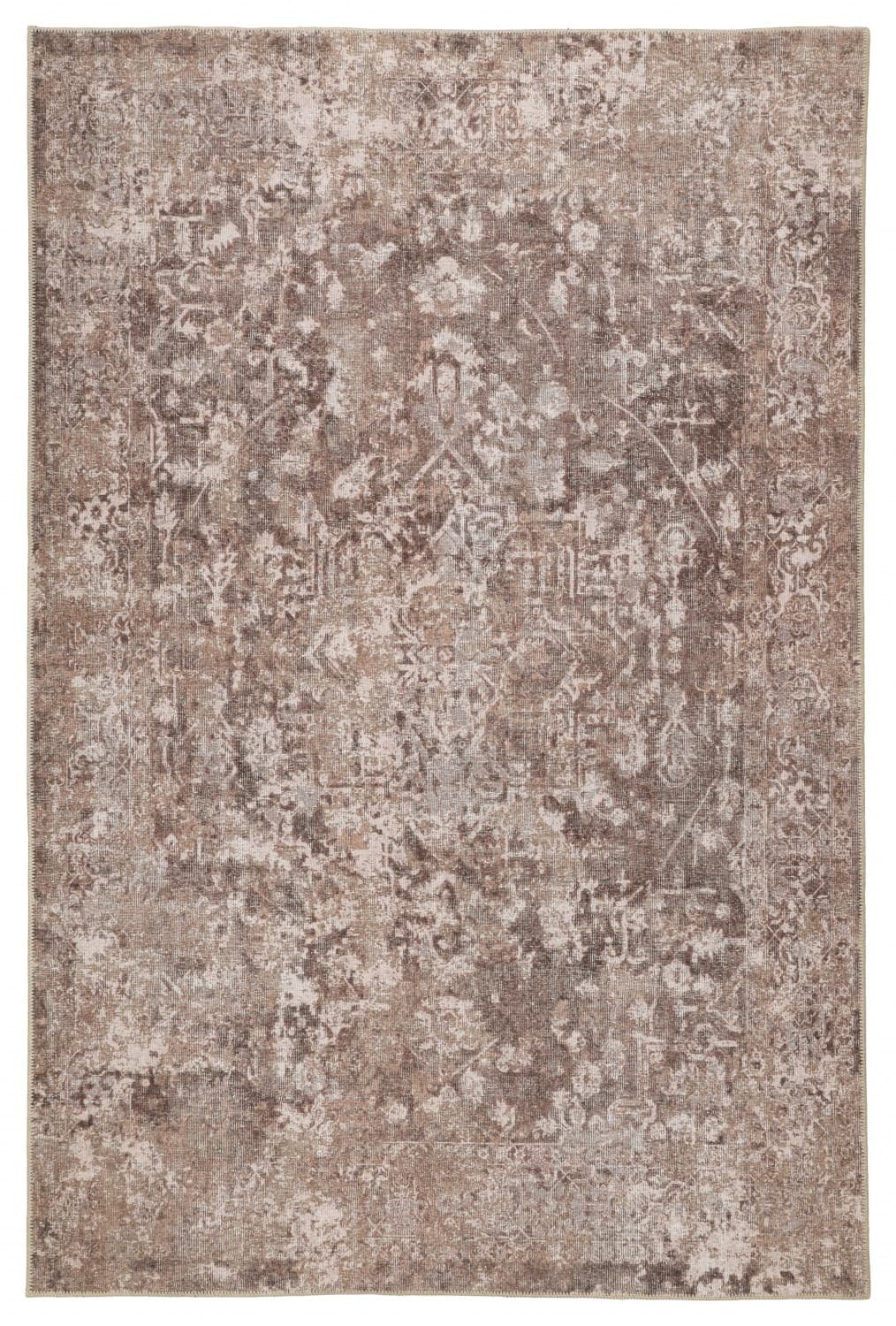 Flatvevd teppe - Mateur (brun) (Størrelse: 230 x 340 cm)
