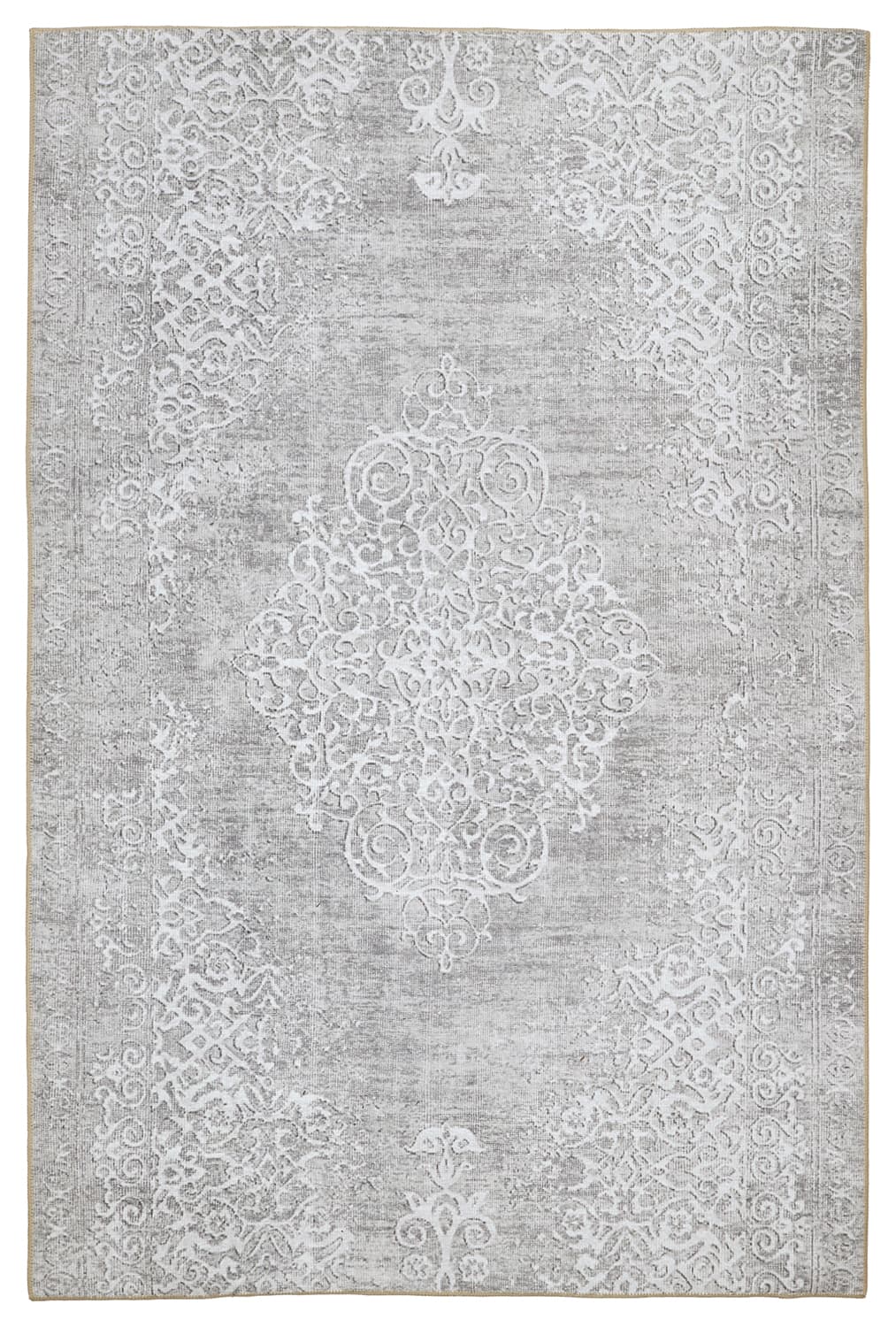 Flatvevd teppe - Milazzo (grå) (Størrelse: 190 x 280 cm)