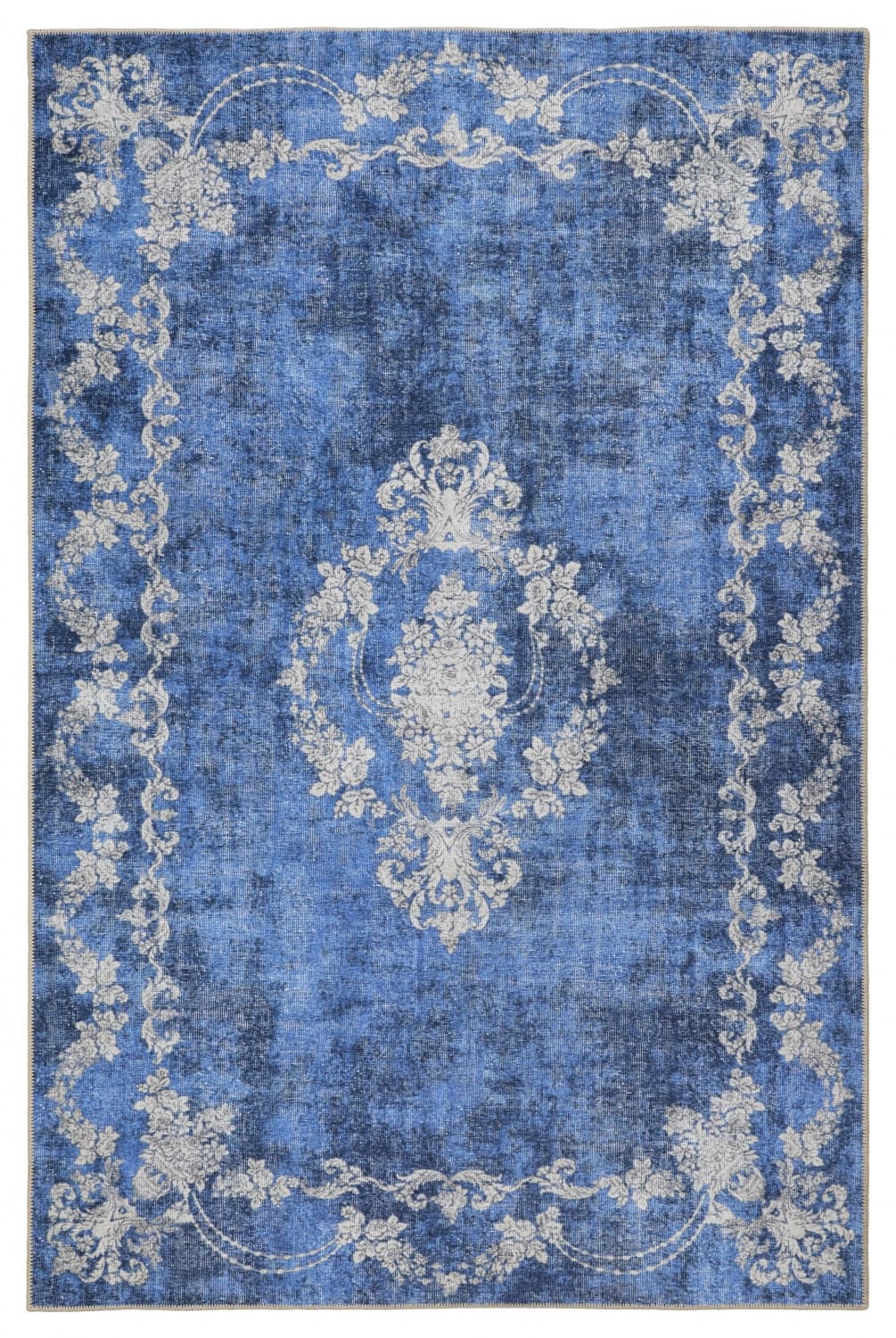 Flatvevd teppe - Taknis (blå) (Størrelse: 190 x 280 cm)