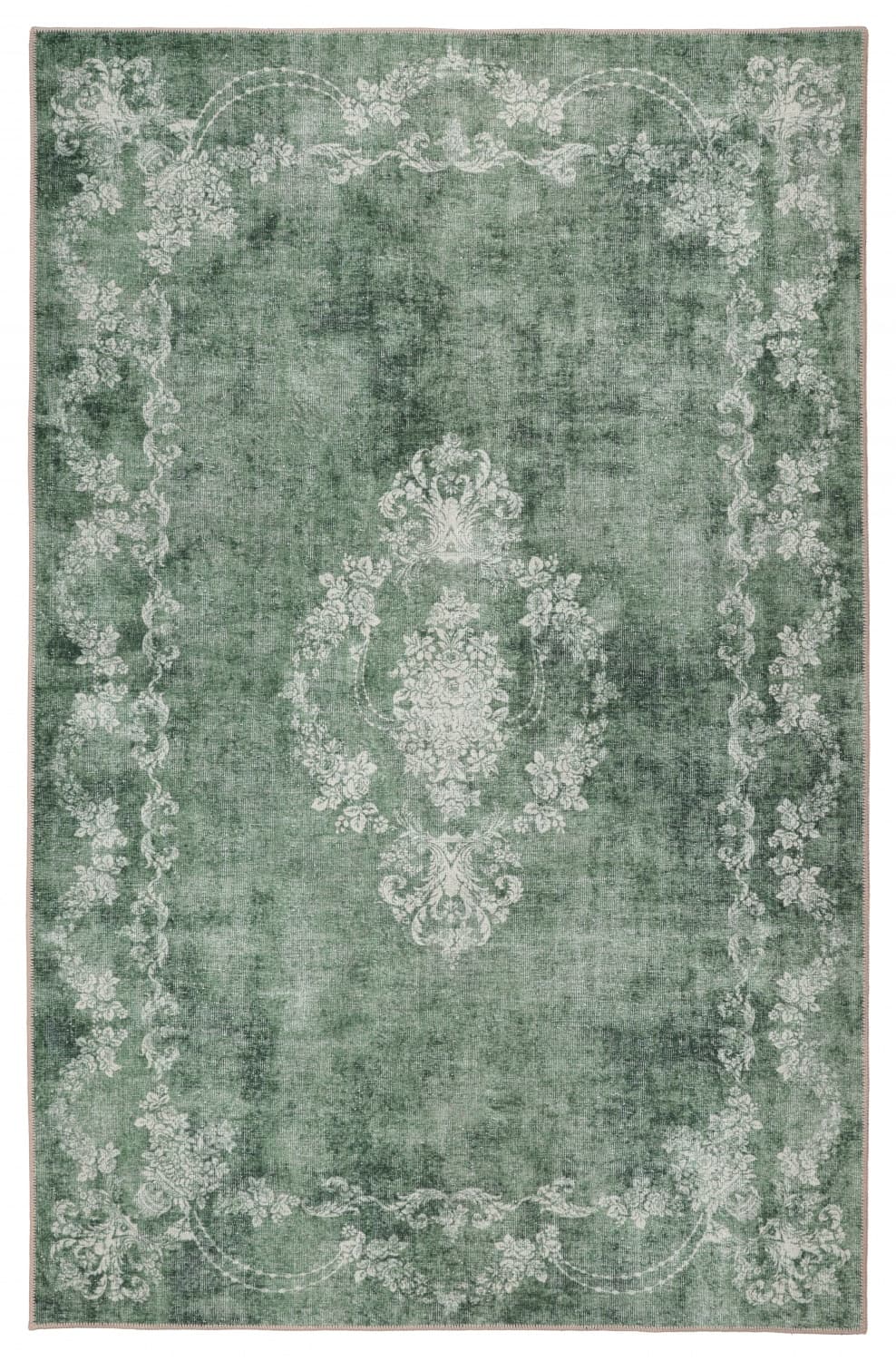 Flatvevd teppe - Taknis (grønn) (Størrelse: 190 x 280 cm)