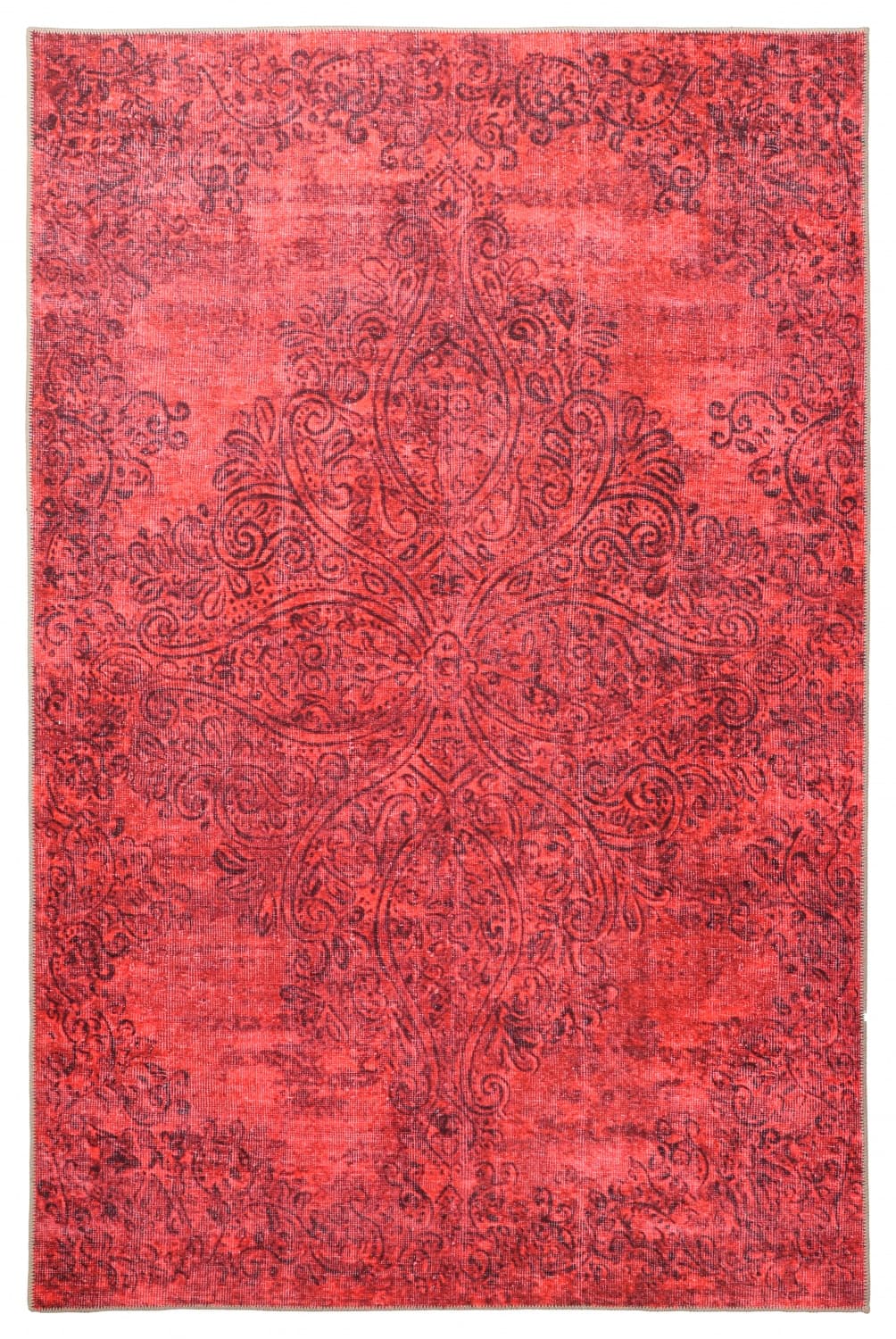 Flatvevd teppe - Valenza (rød) (Størrelse: 230 x 340 cm)