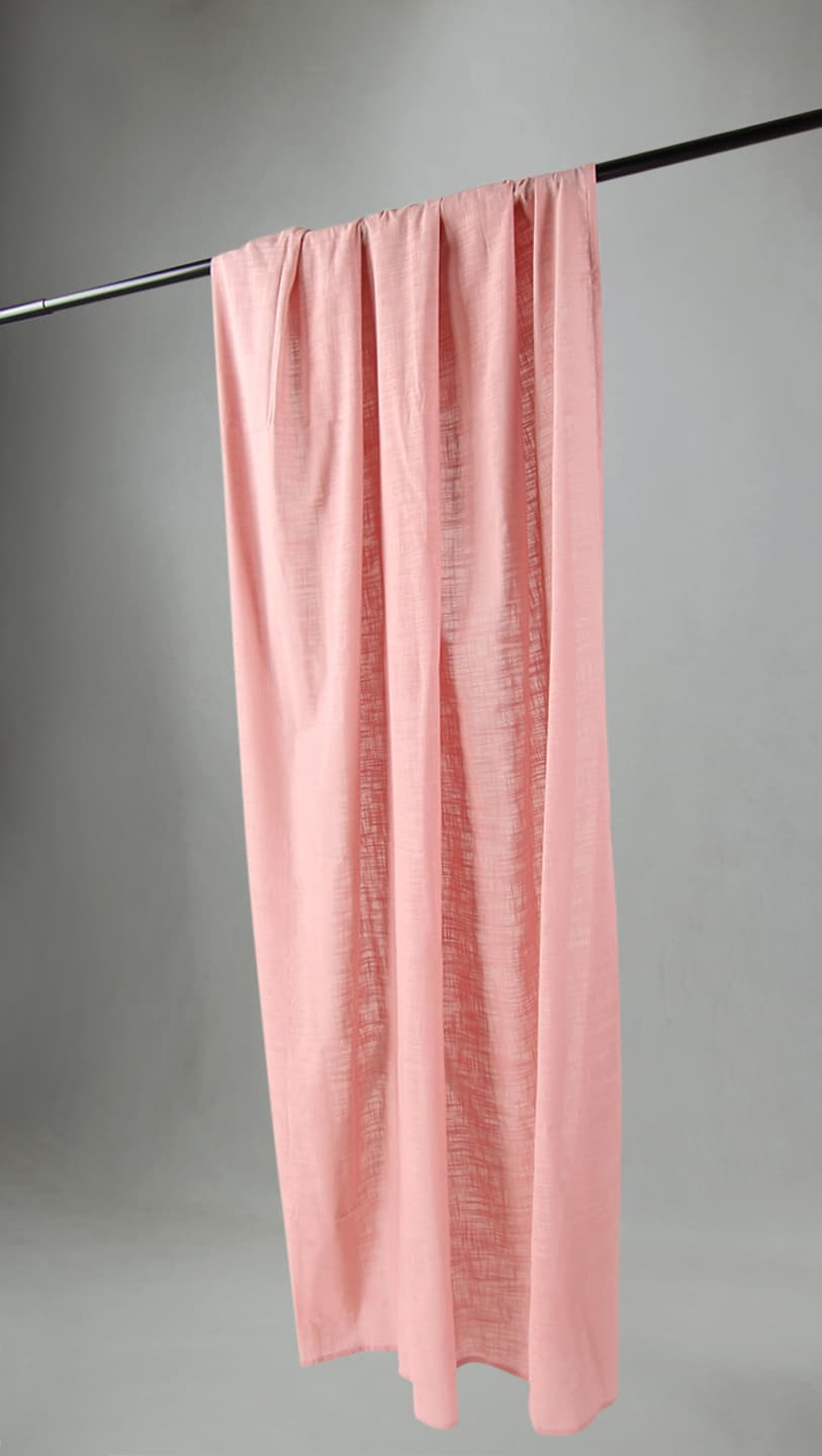 Gardiner - Bomullsgardin - Lollo (rosa) (Størrelse: 140 x 250 cm)