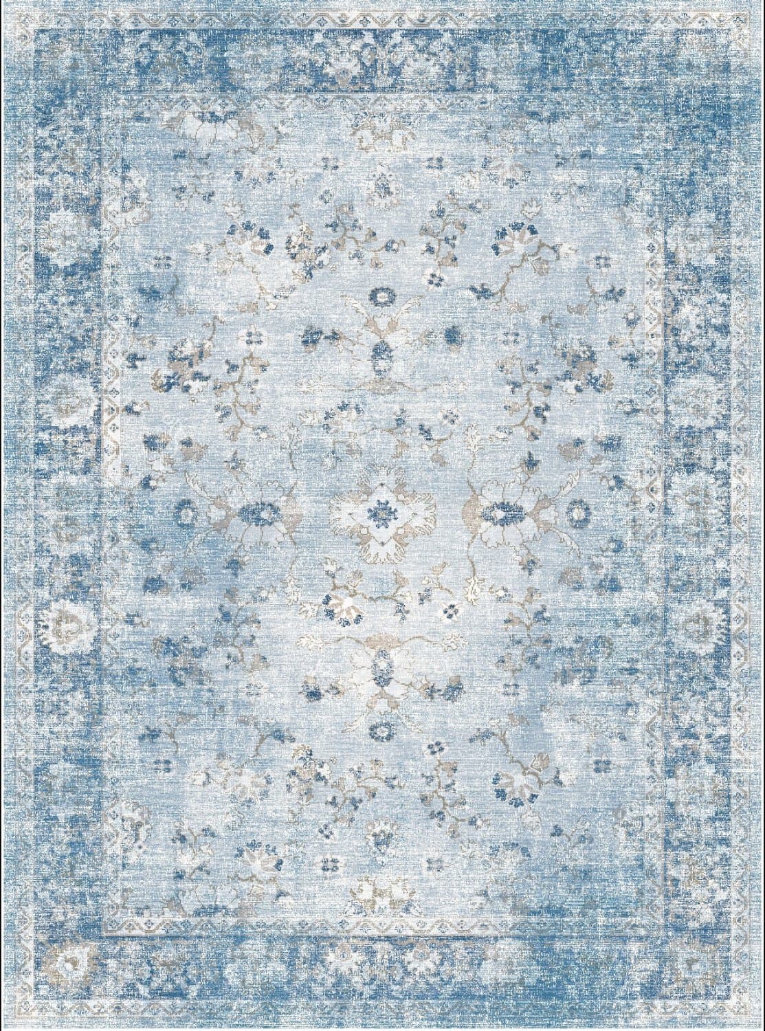 Wilton-teppe - Gombalia (lyse blå) (Størrelse: 240 x 340 cm)