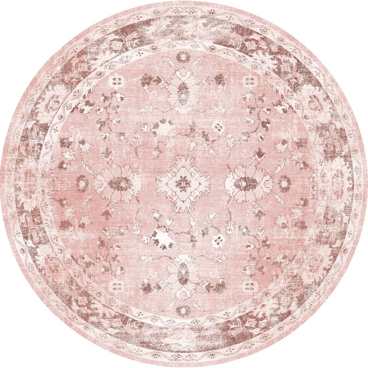 Runde tepper - Gombalia (rosa) (Størrelse: Ø 240 cm)