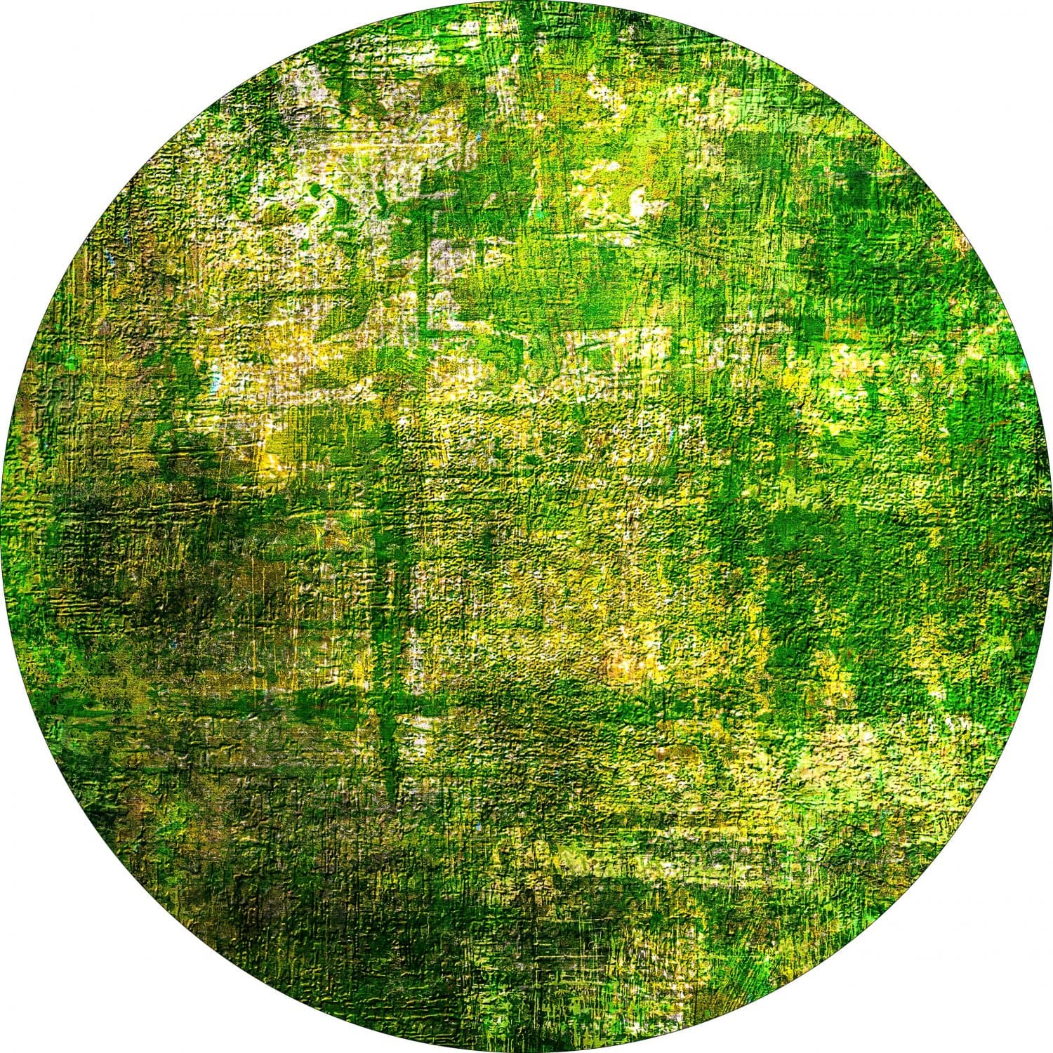Rundt teppe - Padron (grønn) (Størrelse: Ø 240 cm)