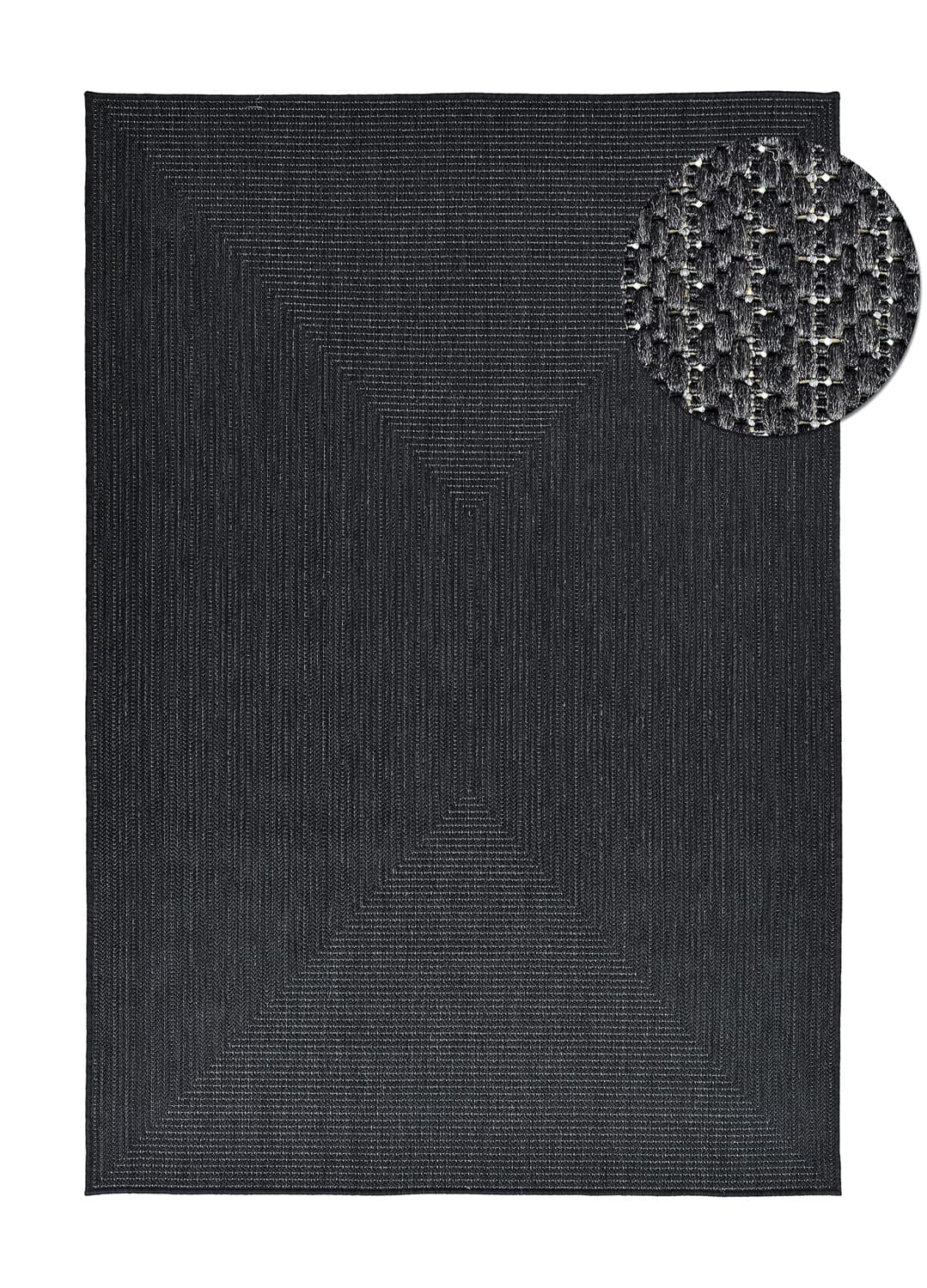 Innendørs/Utendørs tepper - Arlo (svart) (Størrelse: 160 x 230 cm)