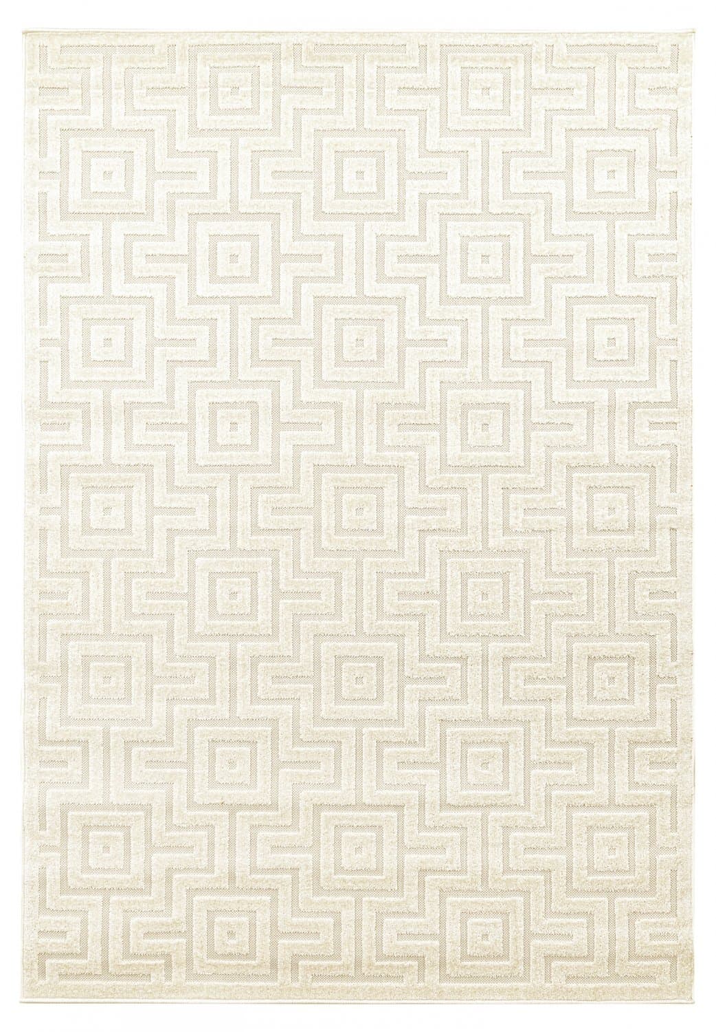 Shaggy Indoor/Outdoor - Oneida (krem) (Størrelse: 200 x 290 cm)