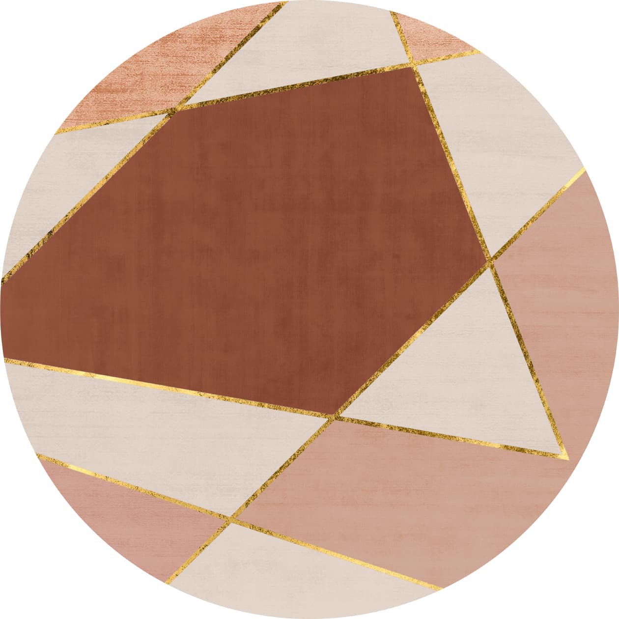 Runde tepper - Jade (beige/rosa) (Størrelse: Ø 200 cm)