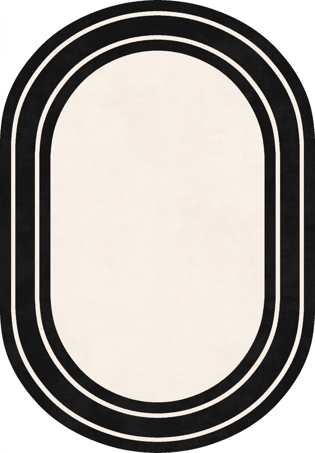 Ovalt teppe - Josie (svart) (Størrelse: 160 x 230 cm)