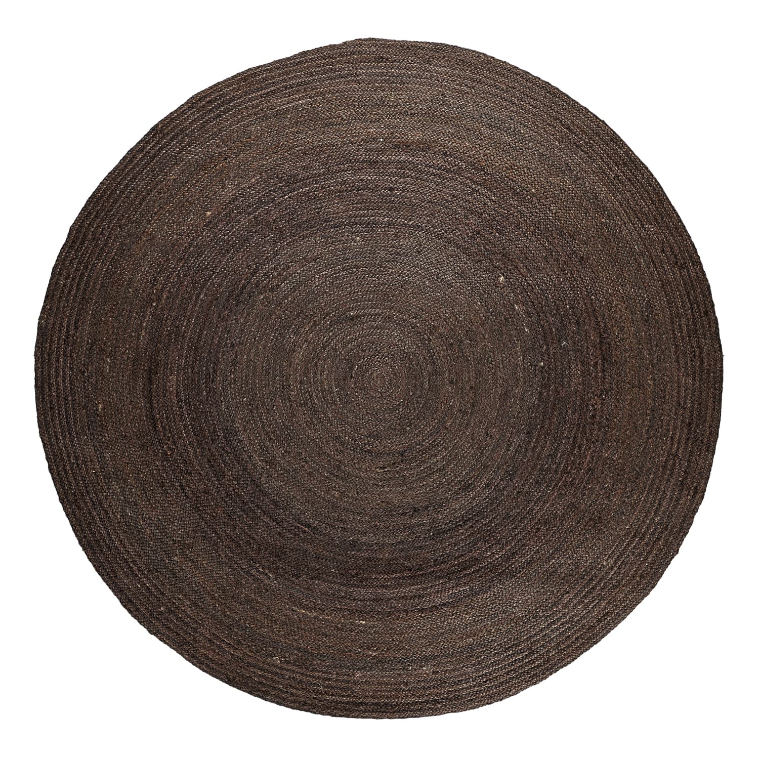 Rund jutematte - Amasia (mørk taupe) (Størrelse: Ø 160 cm)