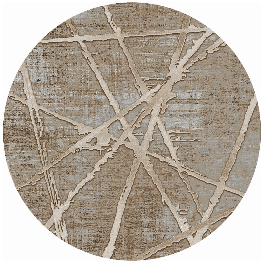 Rundt teppe - Lagos (beige) (Størrelse: Ø 240 cm)