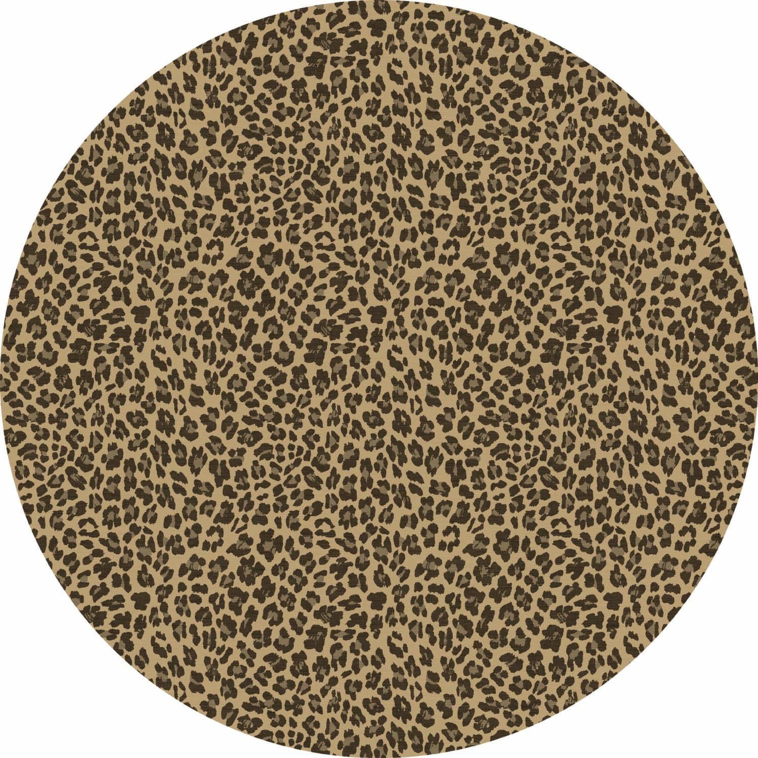 Runde tepper - Leopard (brun) (Størrelse: Ø 200 cm)