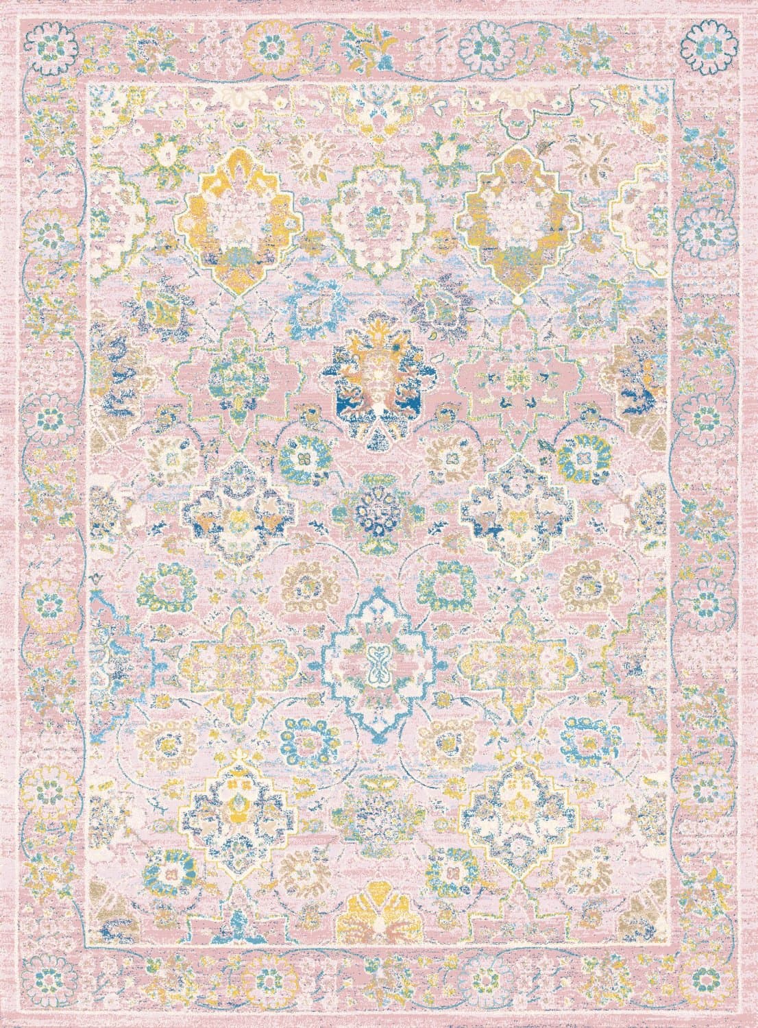 Wilton-teppe - Magnolia (rosa) (Størrelse: 340 x 440 cm)