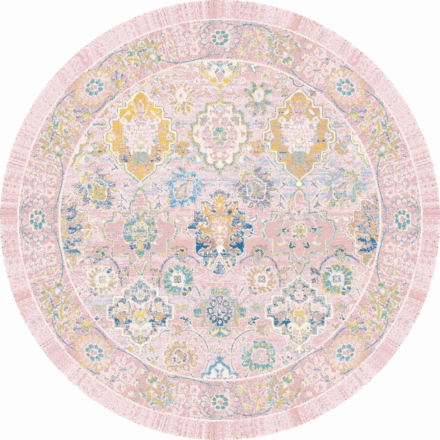 Runde tepper - Magnolia (rosa) (Størrelse: Ø 240 cm)