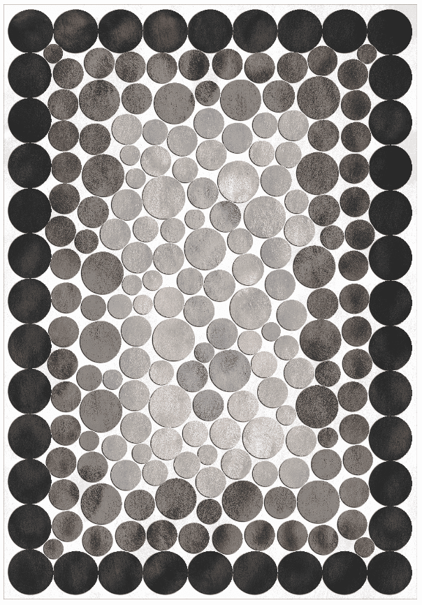 Wilton-teppe - Marineo (grå) (Størrelse: 160 x 230 cm)