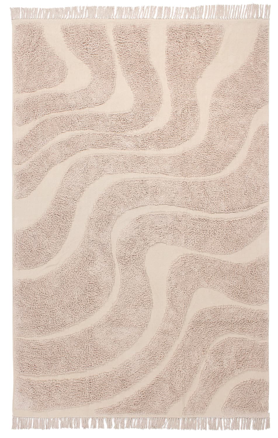 Ryetepper - Bonnie Natural Cotton Shaggy (beige) (Størrelse: 160 x 230 cm)