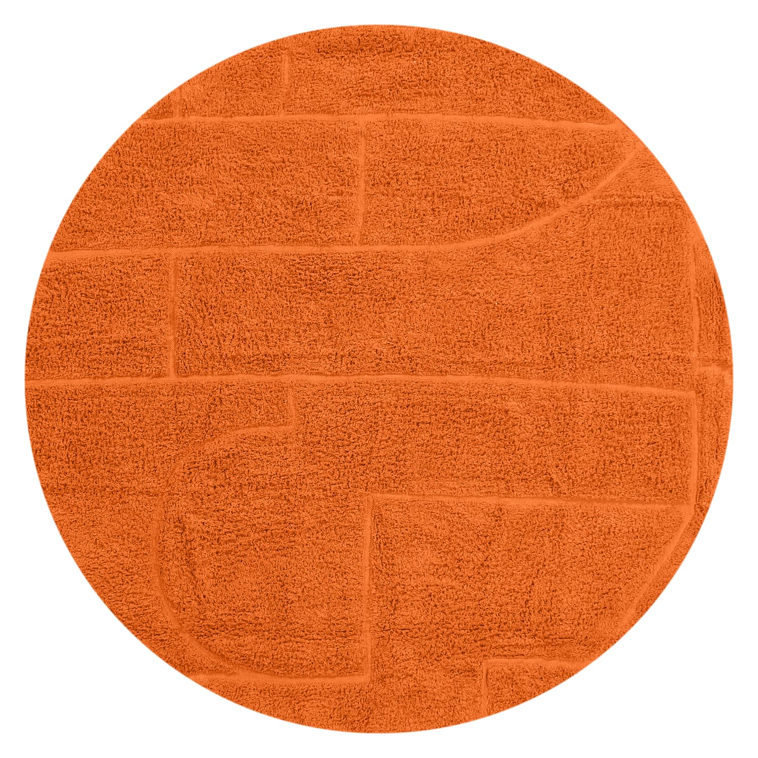 Runde tepper - Cremona Natural Cotton Shaggy (oransje) (Størrelse: Ø 200 cm)