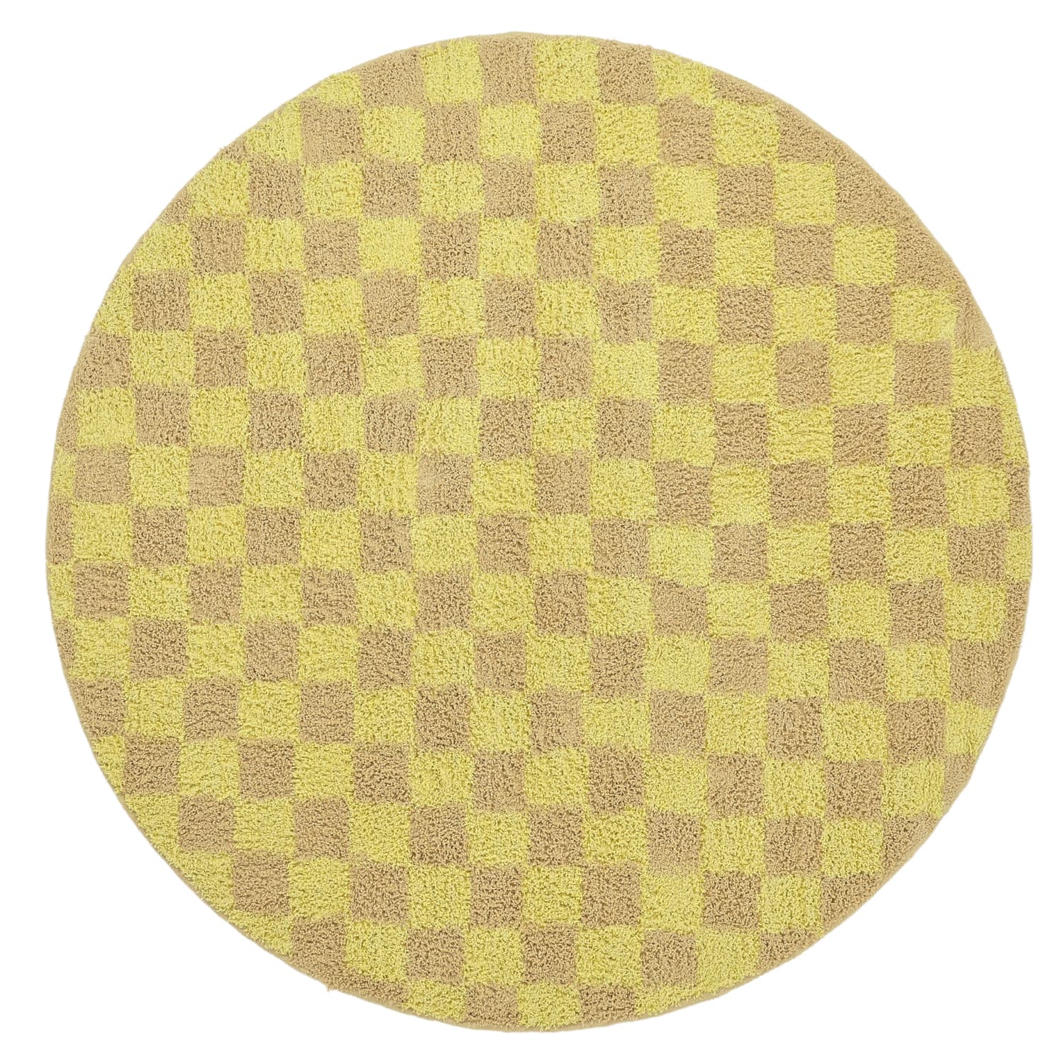 Runde tepper - Elsey Natural Cotton Shaggy (gul/beige) (Størrelse: Ø 240 cm)