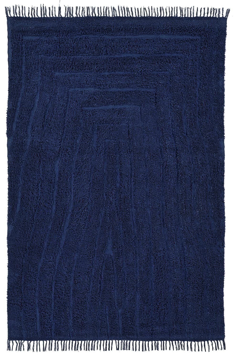 Ryetepper - Farley Natural Cotton Shaggy (blå) (Størrelse: 200 x 290 cm)
