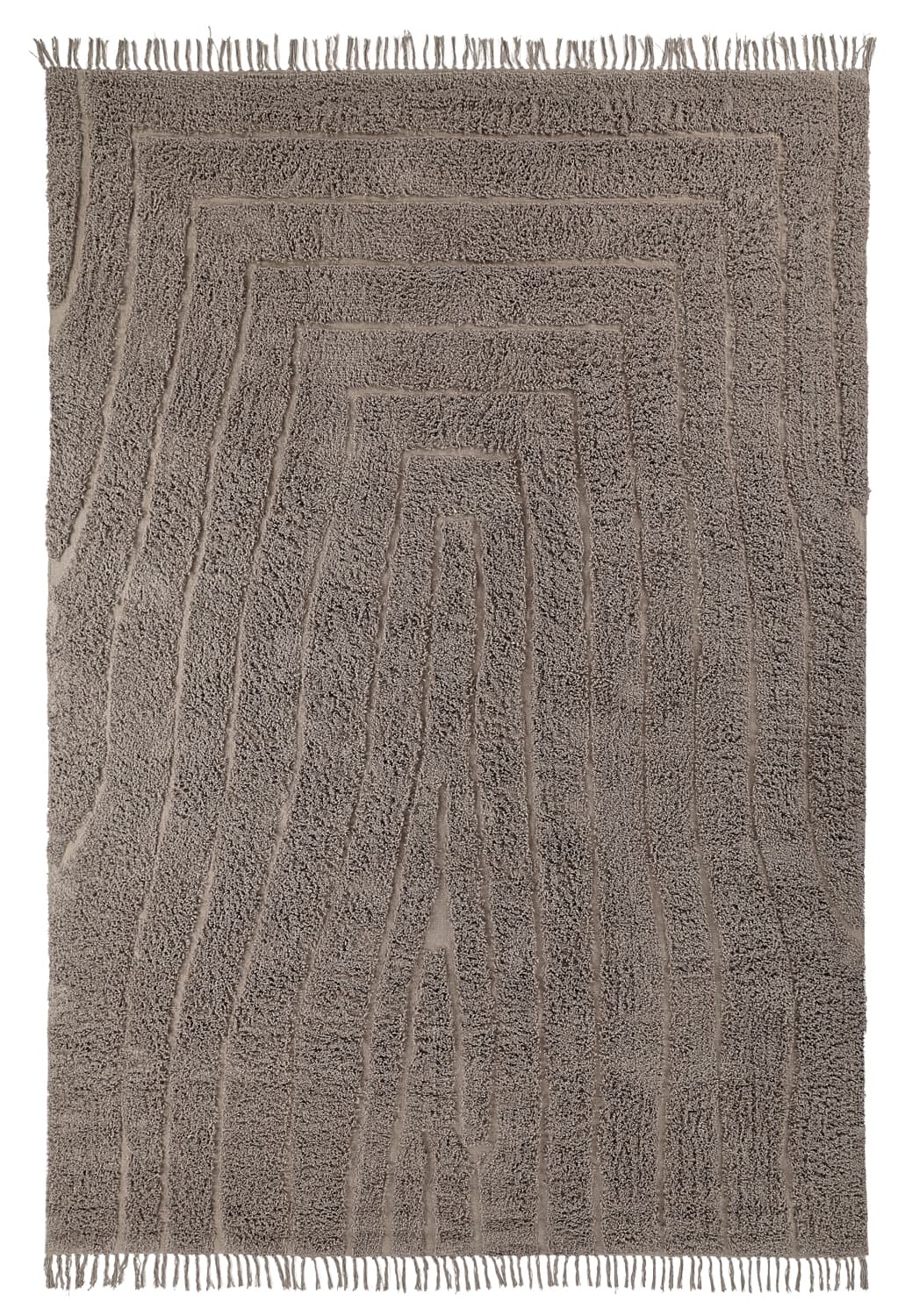 Ryetepper - Farley Natural Cotton Shaggy (taupe) (Størrelse: 200 x 290 cm)