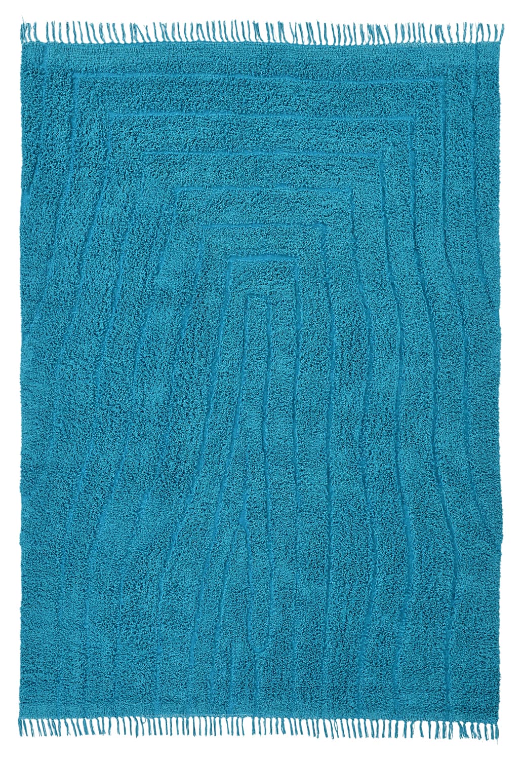 Ryetepper - Farley Natural Cotton Shaggy (turkis) (Størrelse: 240 x 340 cm)