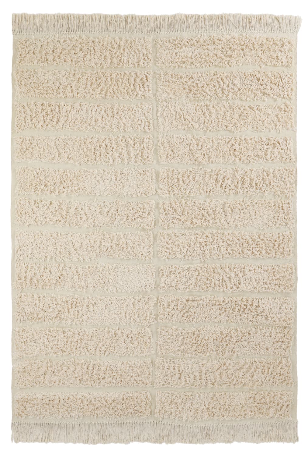 Ryetepper - Ikara Natural Cotton Shaggy (krem) (Størrelse: 240 x 340 cm)