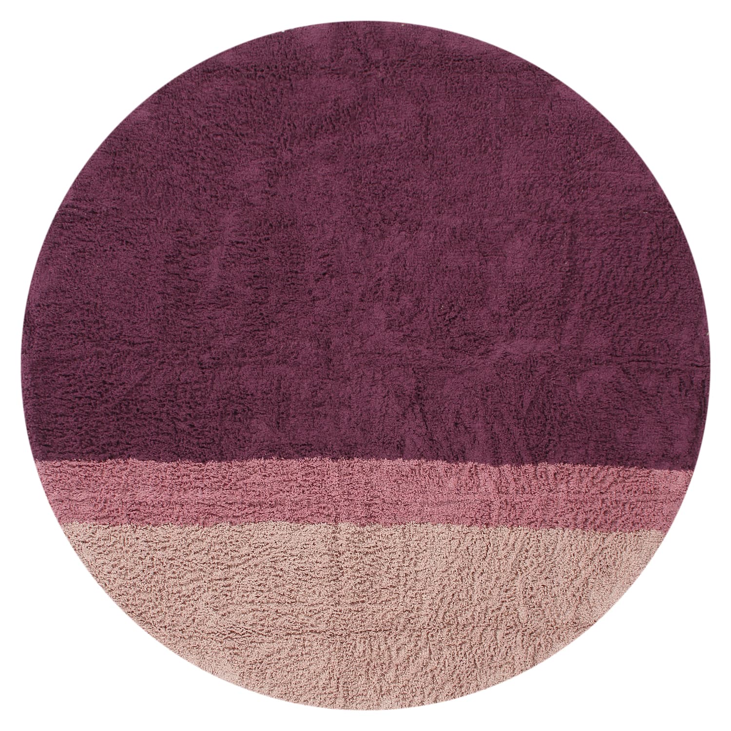 Runde tepper - Pione Natural Cotton Shaggy (rosa) (Størrelse: Ø 200 cm)
