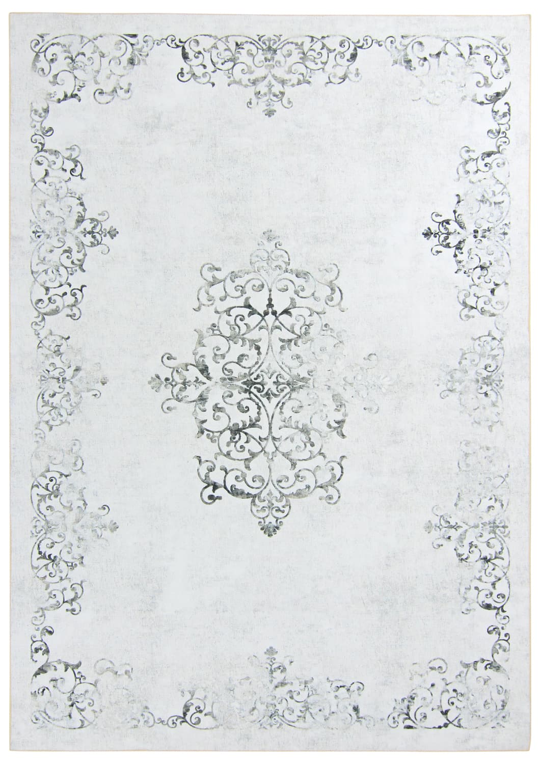 Wilton-teppe - Santi (hvit/grå) (Størrelse: 240 x 340 cm)