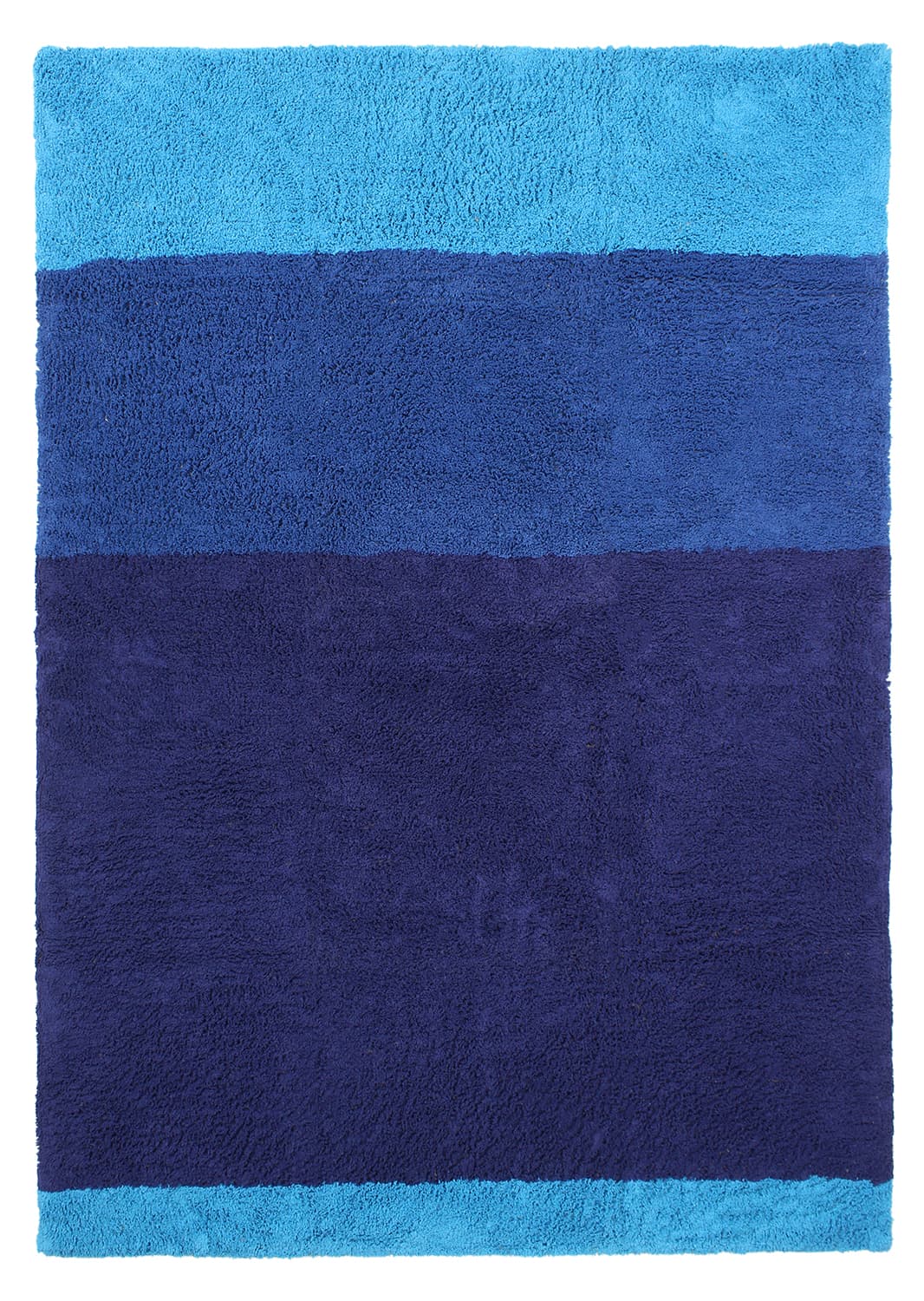 Ryetepper - Taro Natural Cotton Shaggy (blå) (Størrelse: 240 x 340 cm)