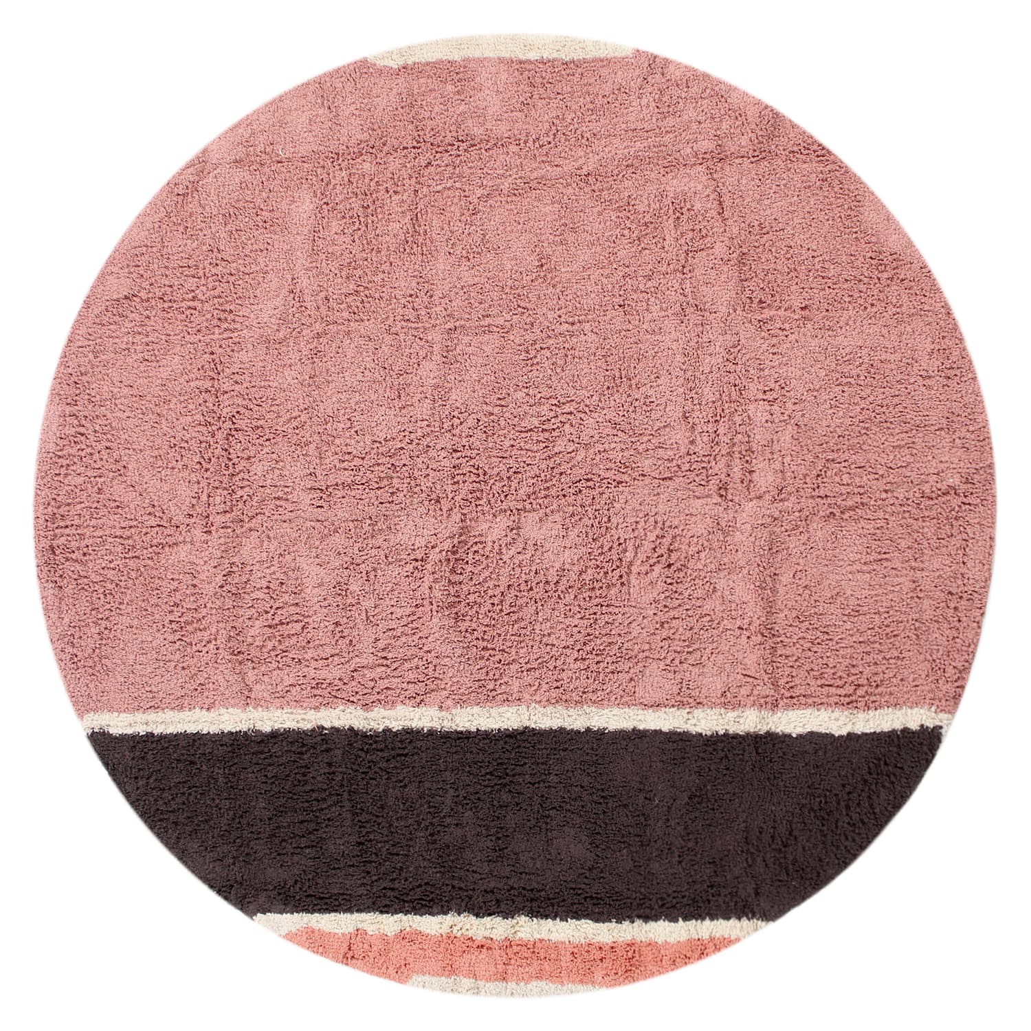 Runde tepper - Vinci Natural Cotton Shaggy (rosa) (Størrelse: Ø 200 cm)