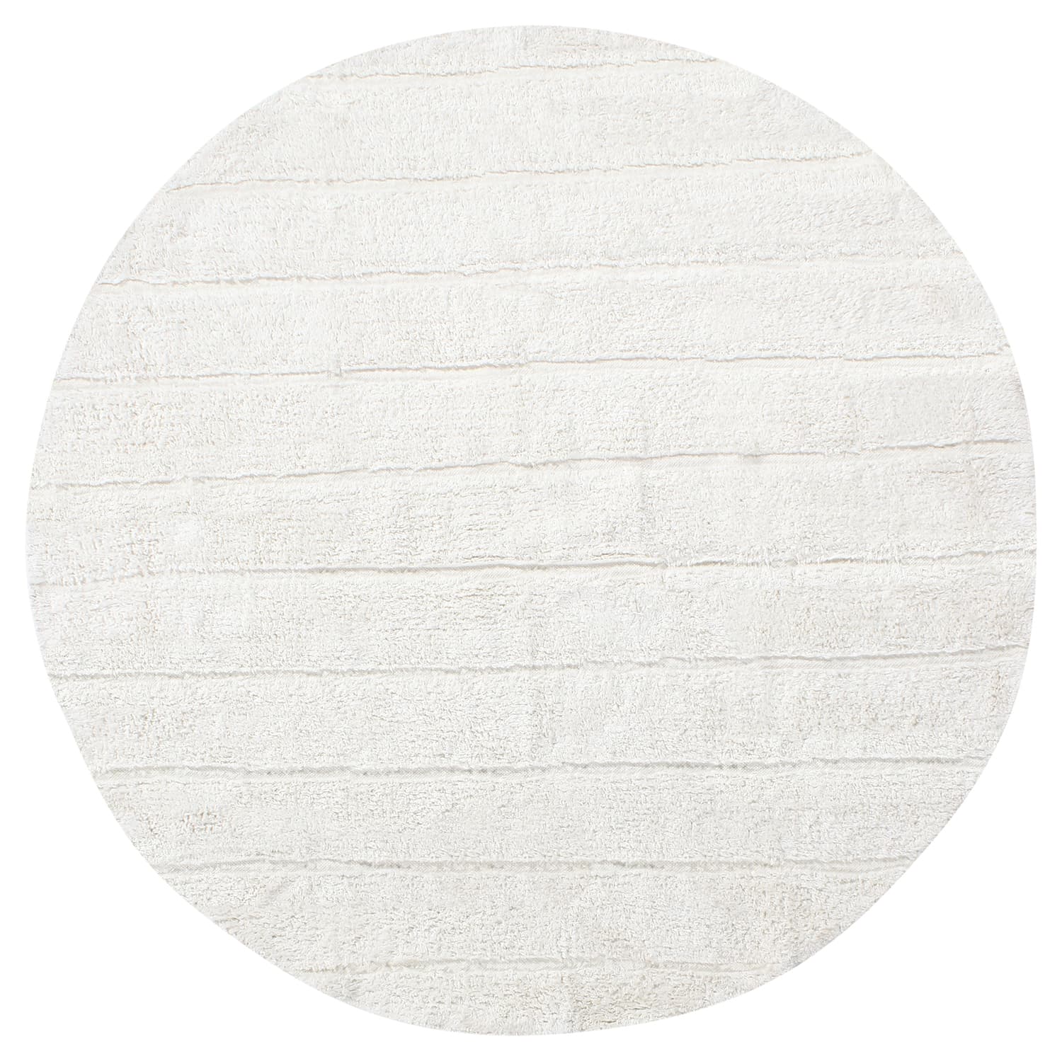 Runde tepper - Willow Natural Cotton Shaggy (offwhite) (Størrelse: Ø 200 cm)