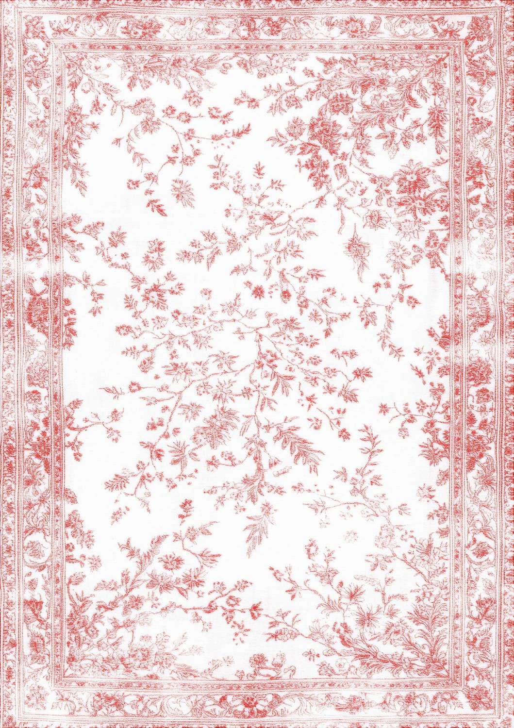 Wilton-teppe - Tulum (rosa/hvit) (Størrelse: 200 x 280 cm)